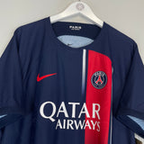 Shop 2023/24 PSG *BNWT* AUTHENTIC HOME SHIRT (XL) NIKE, classic football shirts, vintage football shirts & retro soccer jerseys at Cult Kits