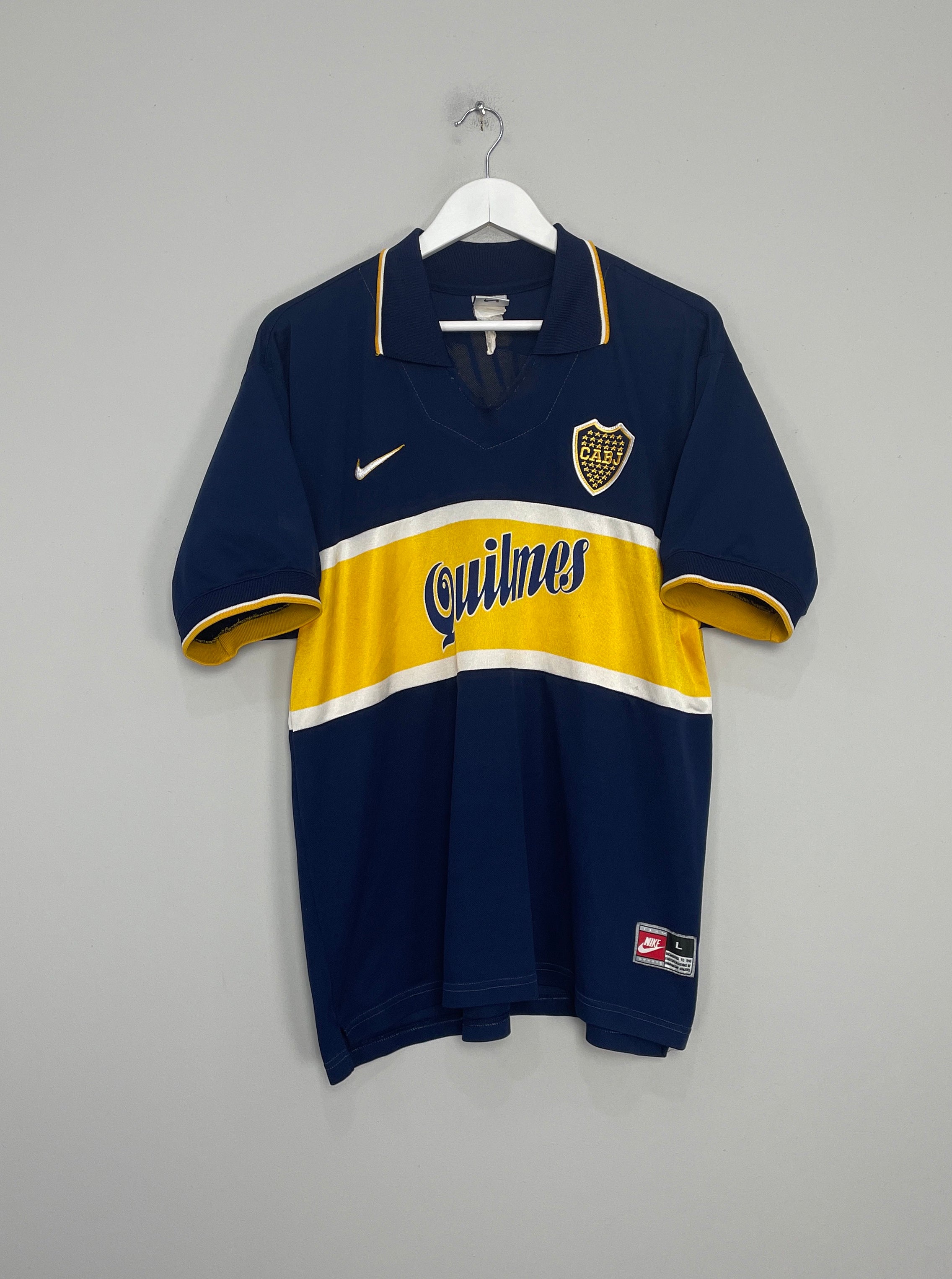 Shop 1997/98 BOCA JUNIORS HOME SHIRT (L) NIKE, classic football shirts, vintage football shirts & retro soccer jerseys at Cult Kits
