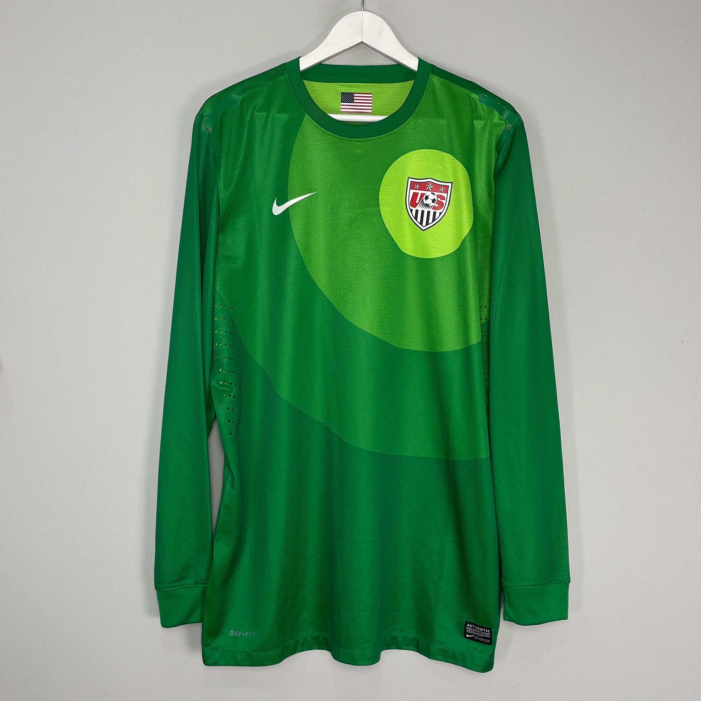 Shop 2012/13 USA *PLAYER ISSUE* GK SHIRT (XL) NIKE, classic football shirts, vintage football shirts & retro soccer jerseys at Cult Kits