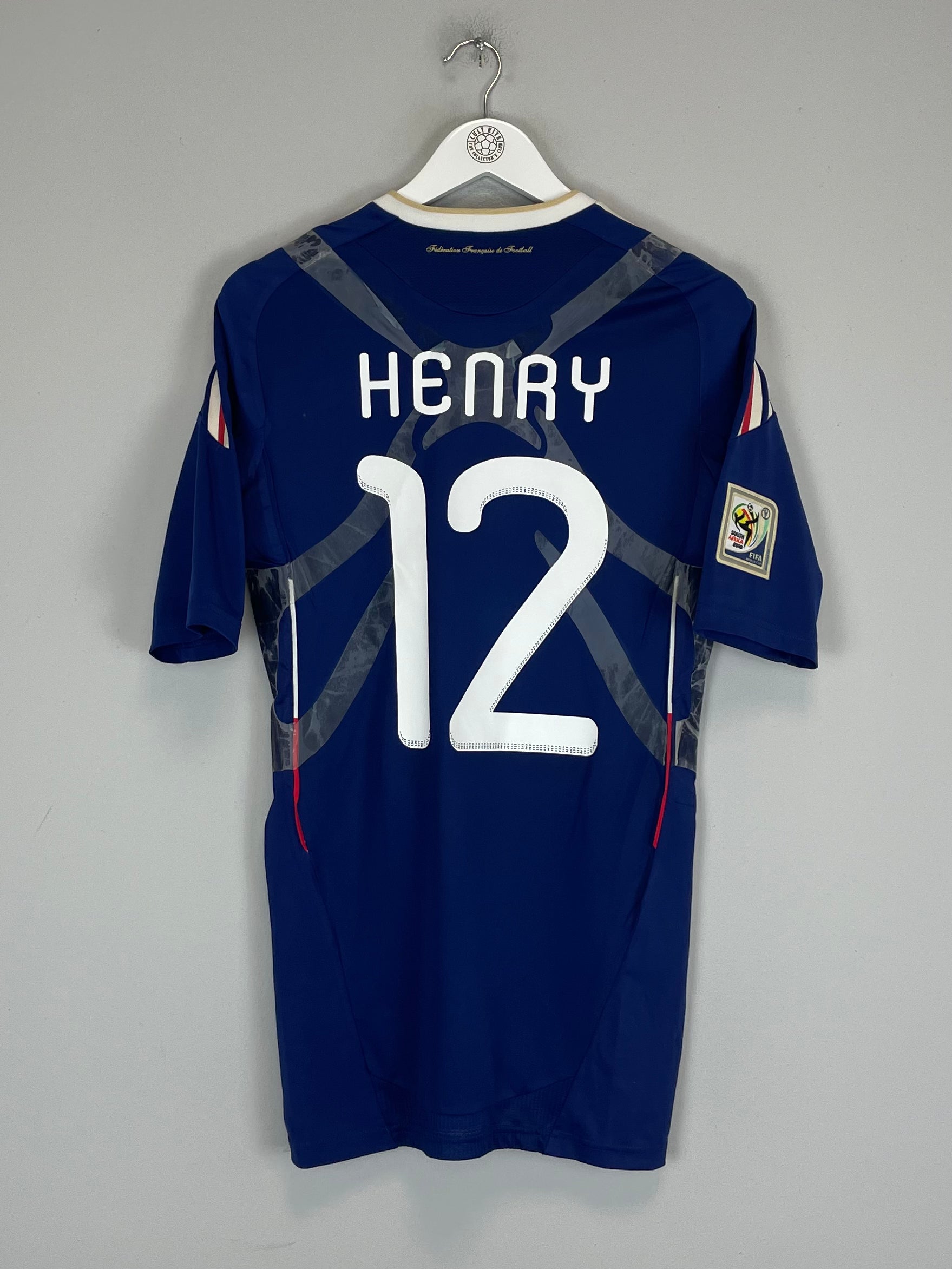 Shop 2009/10 FRANCE HENRY #12 *PLAYER ISSUE* HOME SHIRT (M) ADIDAS, classic football shirts, vintage football shirts & retro soccer jerseys at Cult Kits