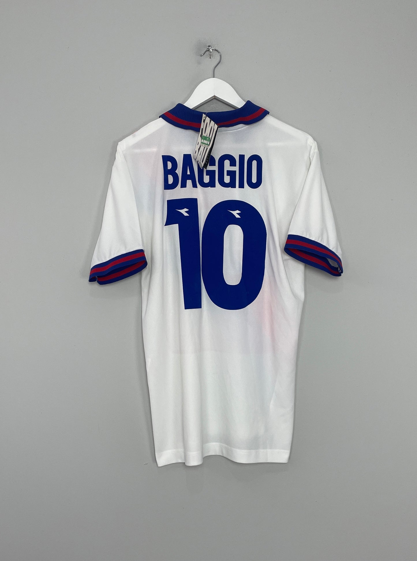 CULT KITS 1997/98 BOLOGNA BAGGIO 10 *BNWT* AWAY SHIRT (L) DIADORA