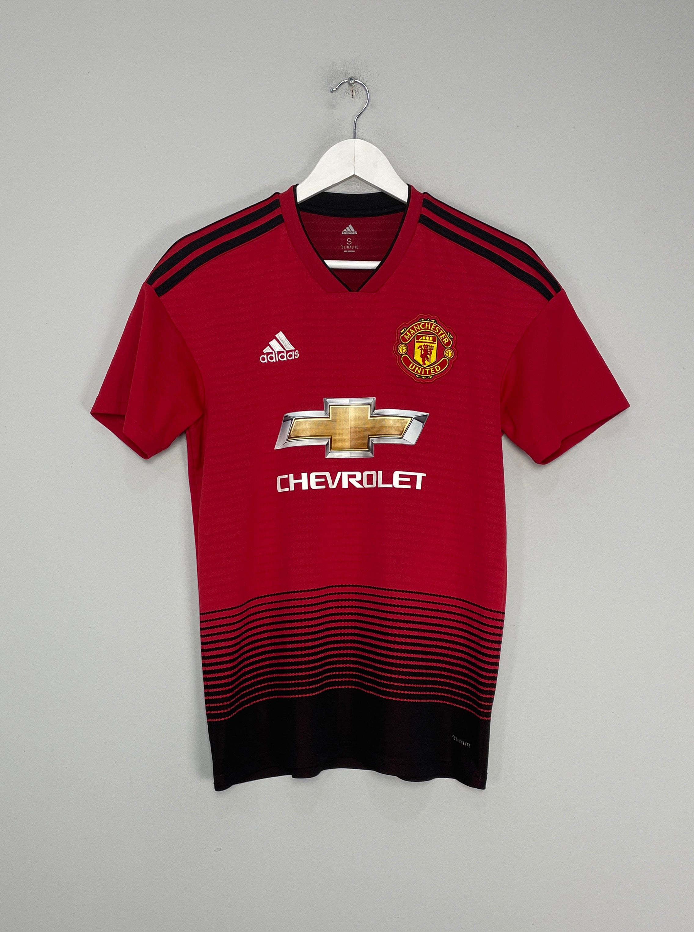 Shop 2018/19 MANCHESTER UNITED HOME SHIRT (S) ADIDAS, classic football shirts, vintage football shirts & retro soccer jerseys at Cult Kits
