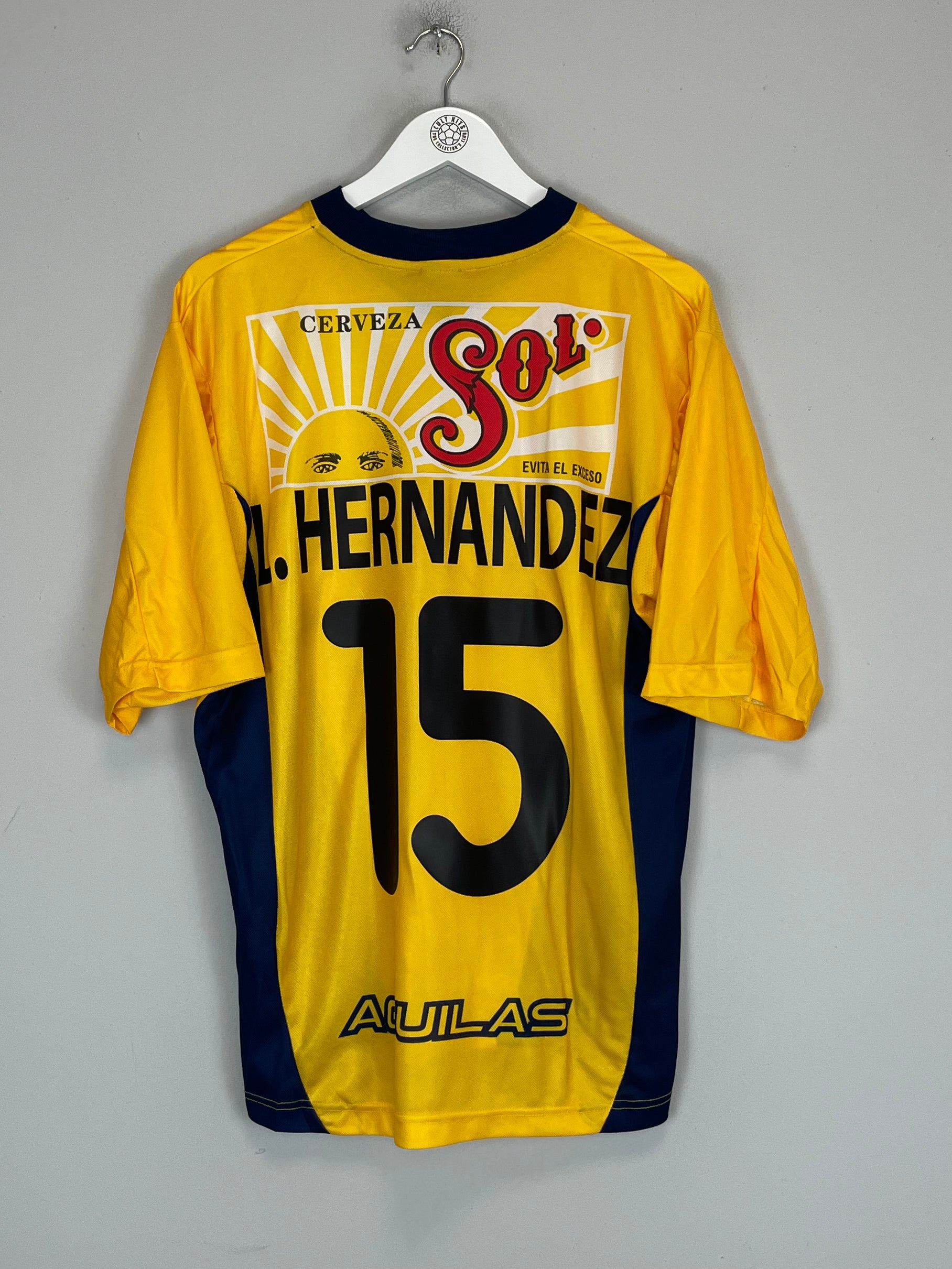 Shop 2000/01 CLUB AMERICA L.HERNANDEZ #15 HOME SHIRT (M) NIKE, classic football shirts, vintage football shirts & retro soccer jerseys at Cult Kits