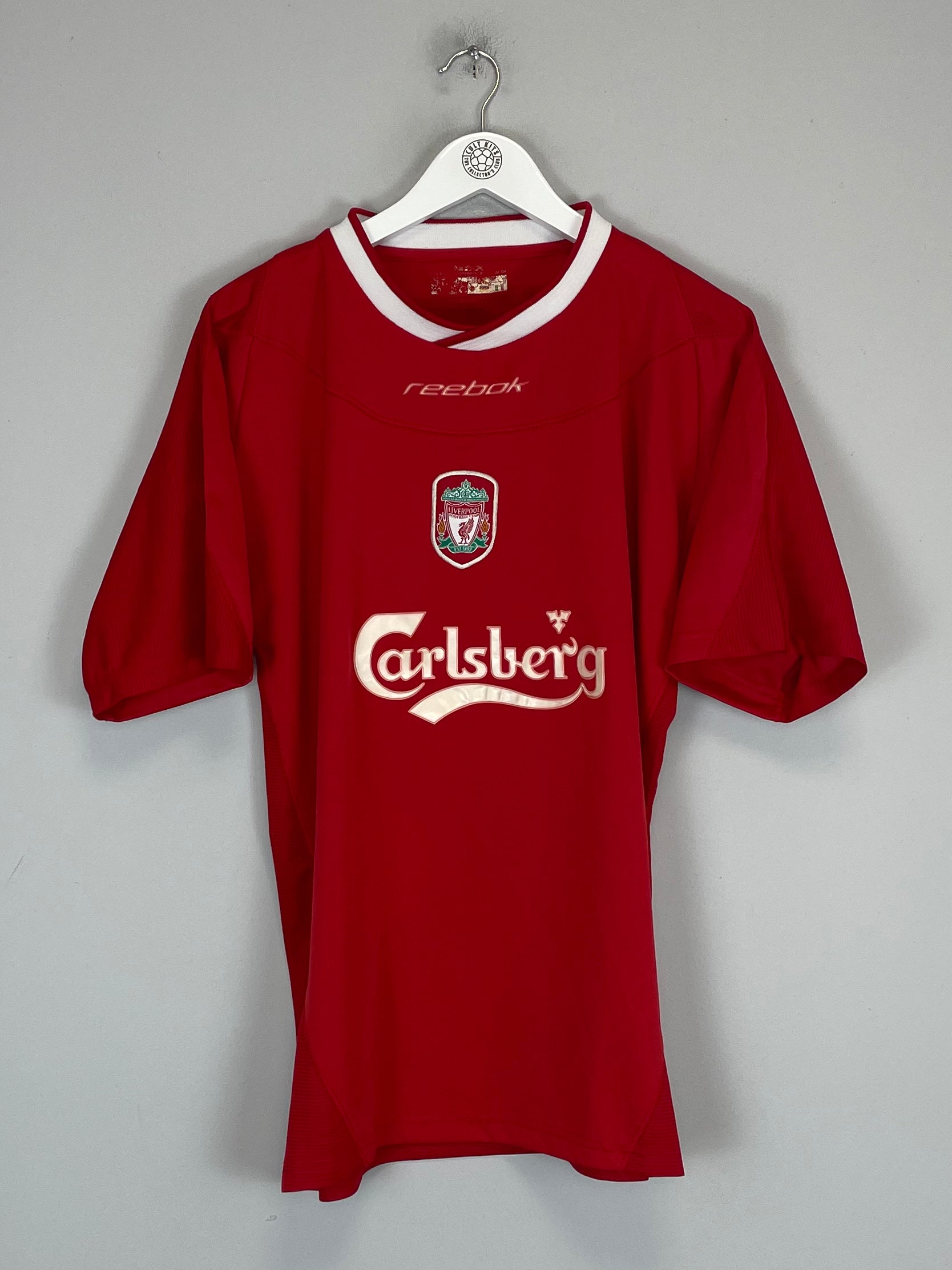 Shop 2002/03 LIVERPOOL HOME SHIRT (M) REEBOK, classic football shirts, vintage football shirts & retro soccer jerseys at Cult Kits