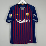 Shop 2018/19 BARCELONA MESSI #10 HOME SHIRT (L) NIKE, classic football shirts, vintage football shirts & retro soccer jerseys at Cult Kits