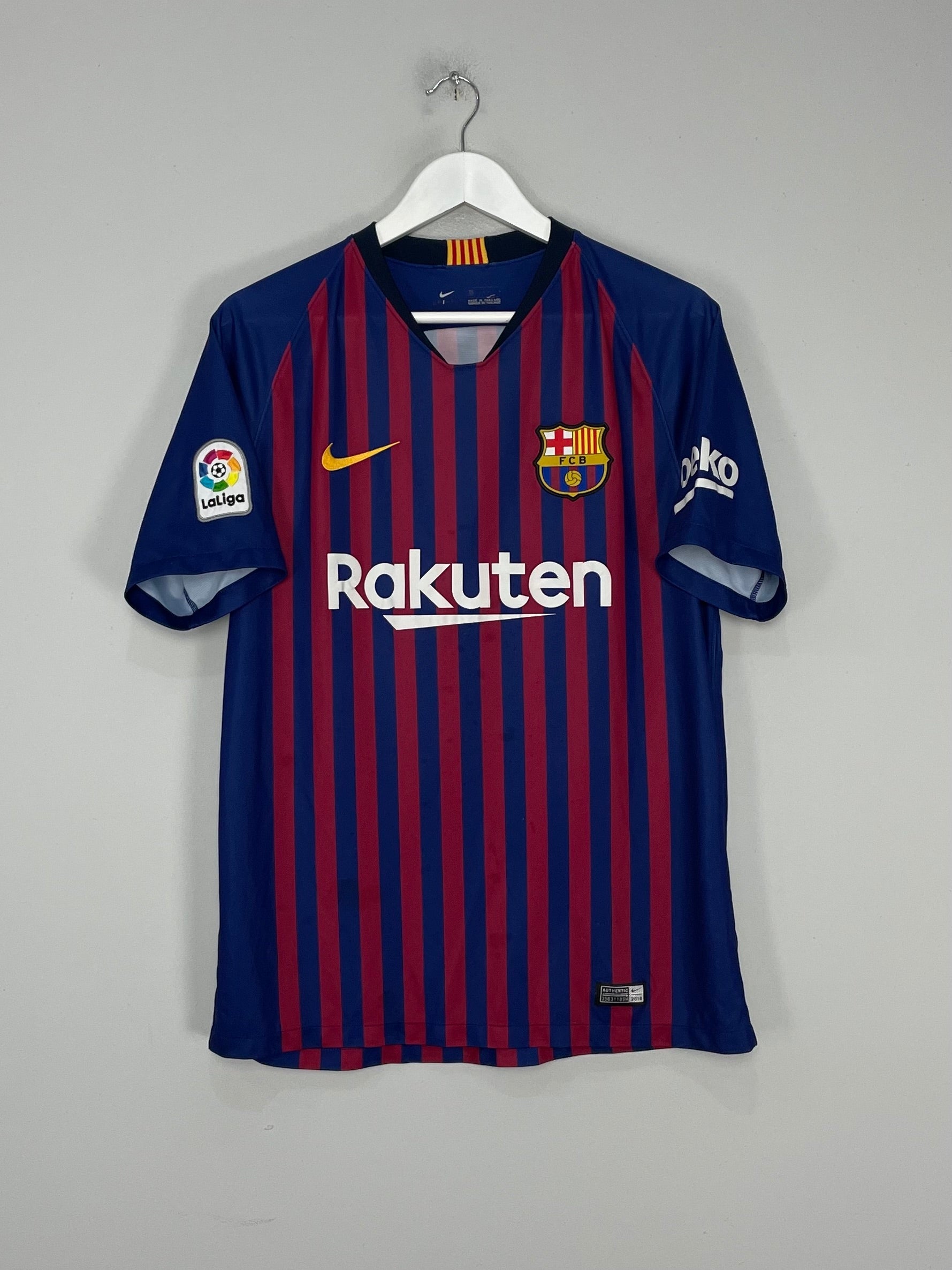 Shop 2018/19 BARCELONA MESSI #10 HOME SHIRT (L) NIKE, classic football shirts, vintage football shirts & retro soccer jerseys at Cult Kits