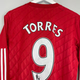 Shop 2010/12 LIVERPOOL TORRES #9 L/S HOME SHIRT (L) ADIDAS, classic football shirts, vintage football shirts & retro soccer jerseys at Cult Kits