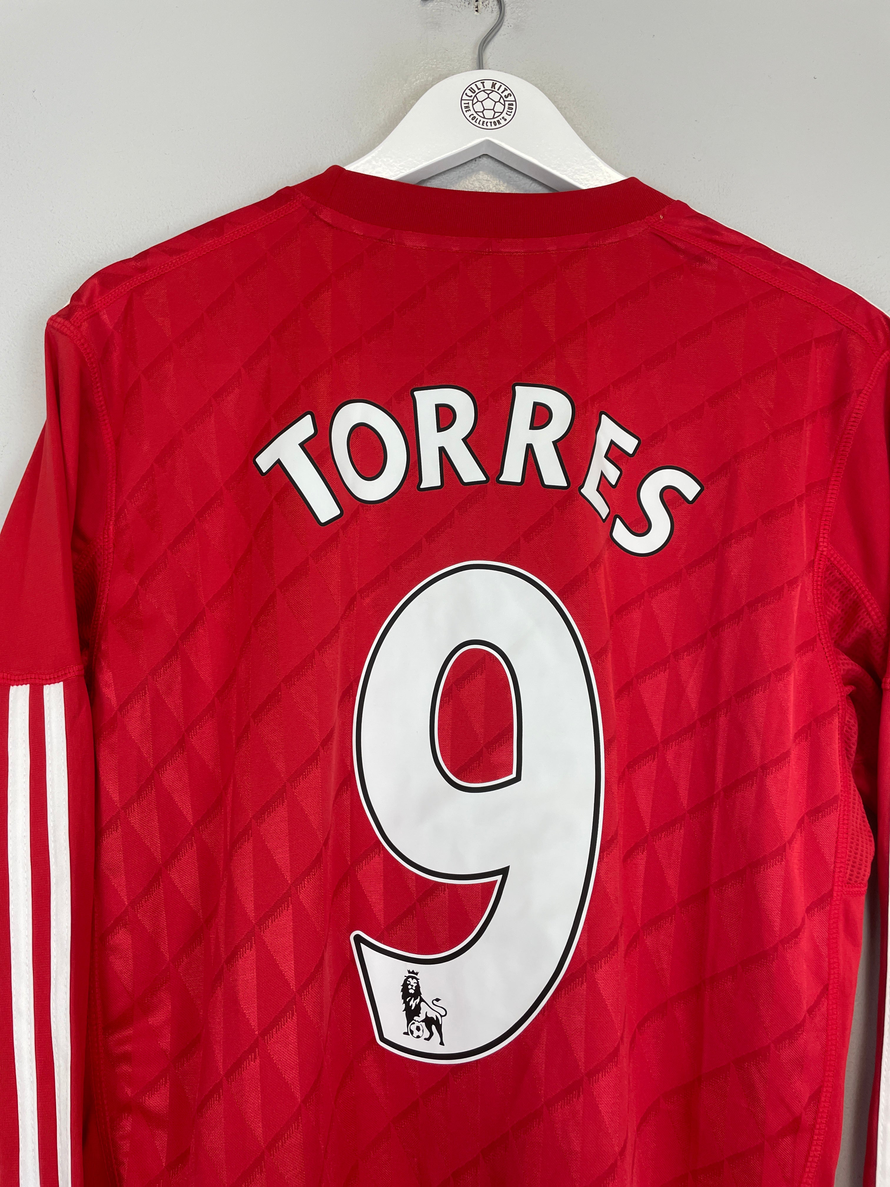 Shop 2010/12 LIVERPOOL TORRES #9 L/S HOME SHIRT (L) ADIDAS, classic football shirts, vintage football shirts & retro soccer jerseys at Cult Kits