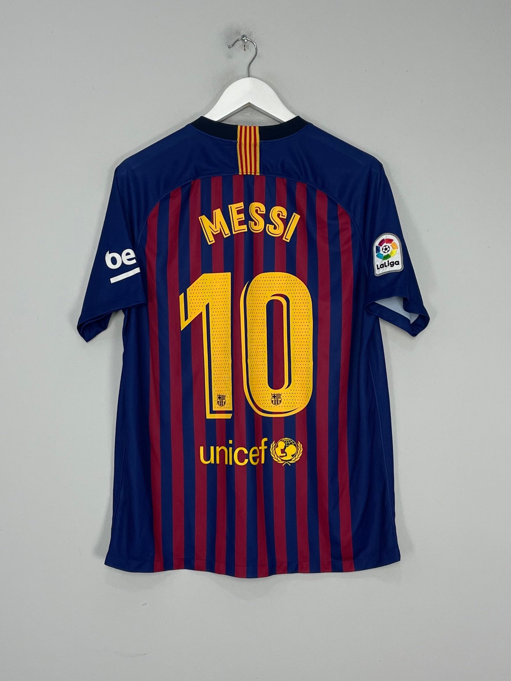 Shop 2018/19 BARCELONA MESSI #10 HOME SHIRT (L) NIKE, classic football shirts, vintage football shirts & retro soccer jerseys at Cult Kits