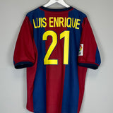 1998/99 BARCELONA LUIS ENRIQUE #21 HOME SHIRT (XL) NIKE