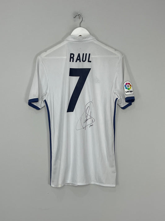 2016/17 REAL MADRID RAUL #7 *SIGNED* HOME SHIRT (M) ADIDAS