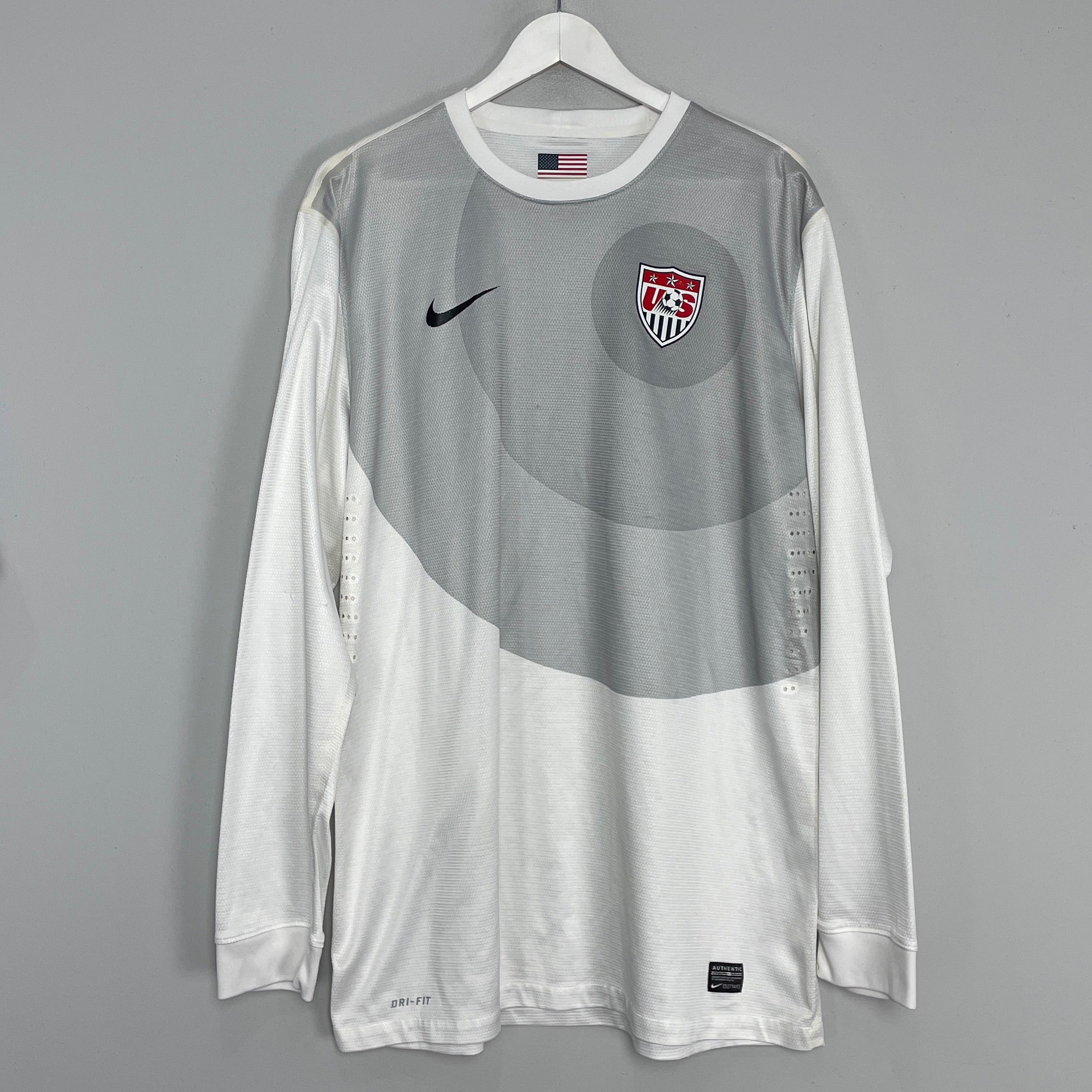 Shop 2012/13 USA *PLAYER ISSUE* GK SHIRT (XXL) NIKE, classic football shirts, vintage football shirts & retro soccer jerseys at Cult Kits