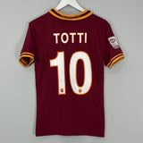Shop 2013/14 ROMA TOTTI #10 HOME SHIRT (M) OM, classic football shirts, vintage football shirts & retro soccer jerseys at Cult Kits