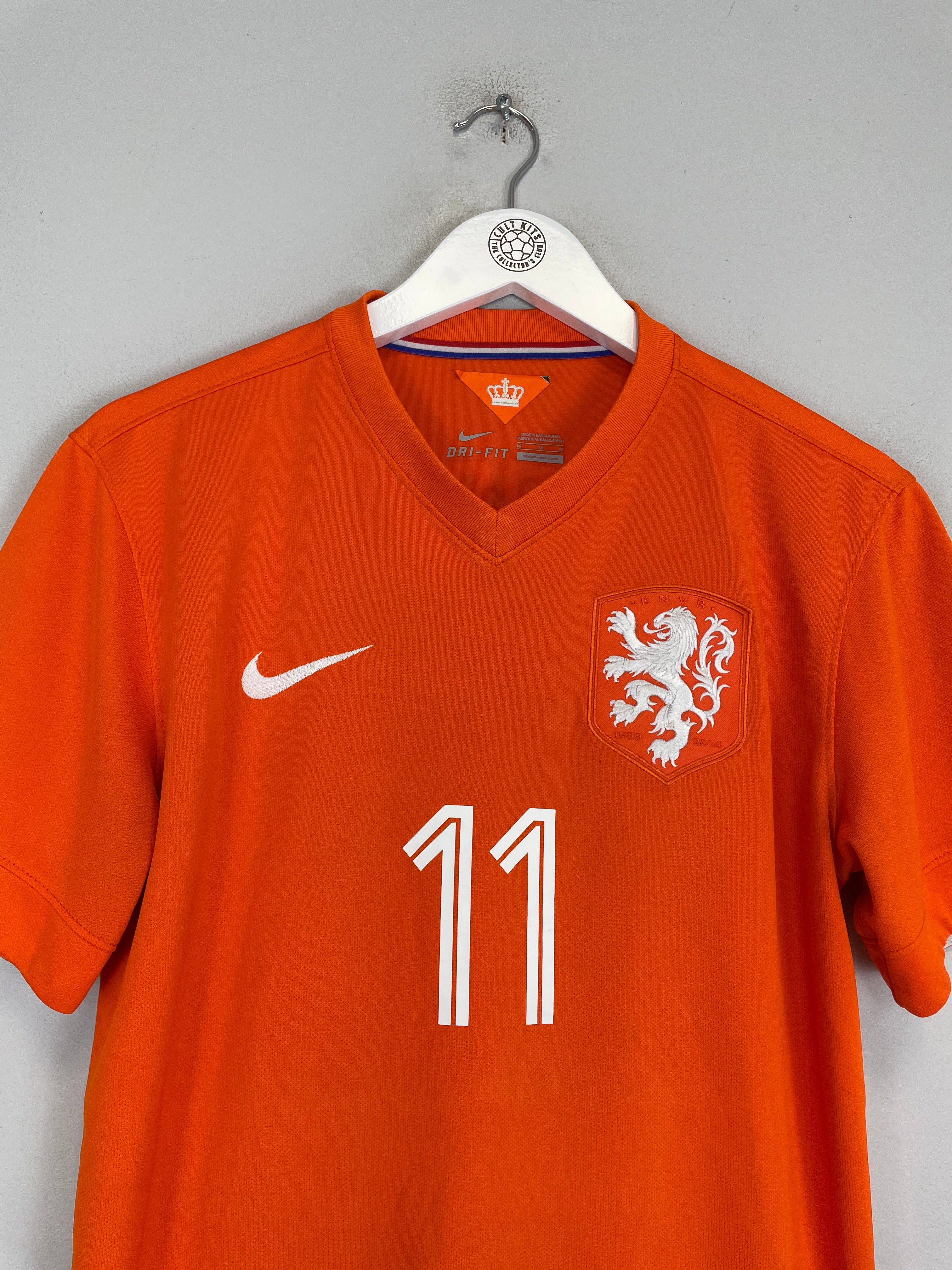 Shop 2014/15 NETHERLANDS ROBBEN #11 HOME SHIRT (M) NIKE, classic football shirts, vintage football shirts & retro soccer jerseys at Cult Kits