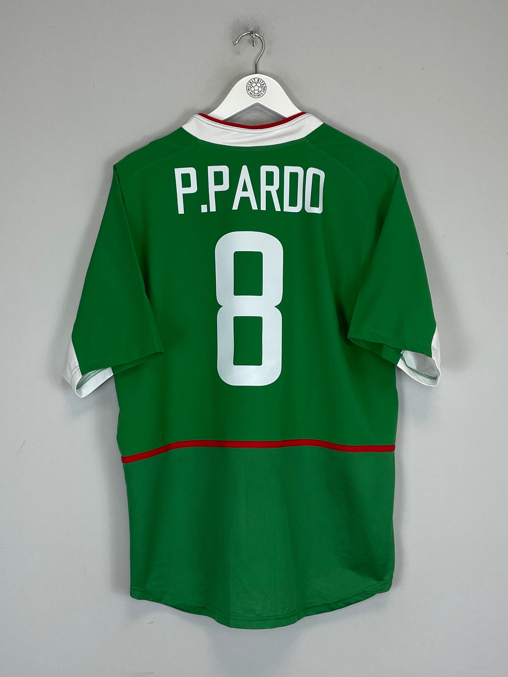 Shop 2003/04 MEXICO P.PARDO #8 HOME SHIRT (L) NIKE, classic football shirts, vintage football shirts & retro soccer jerseys at Cult Kits
