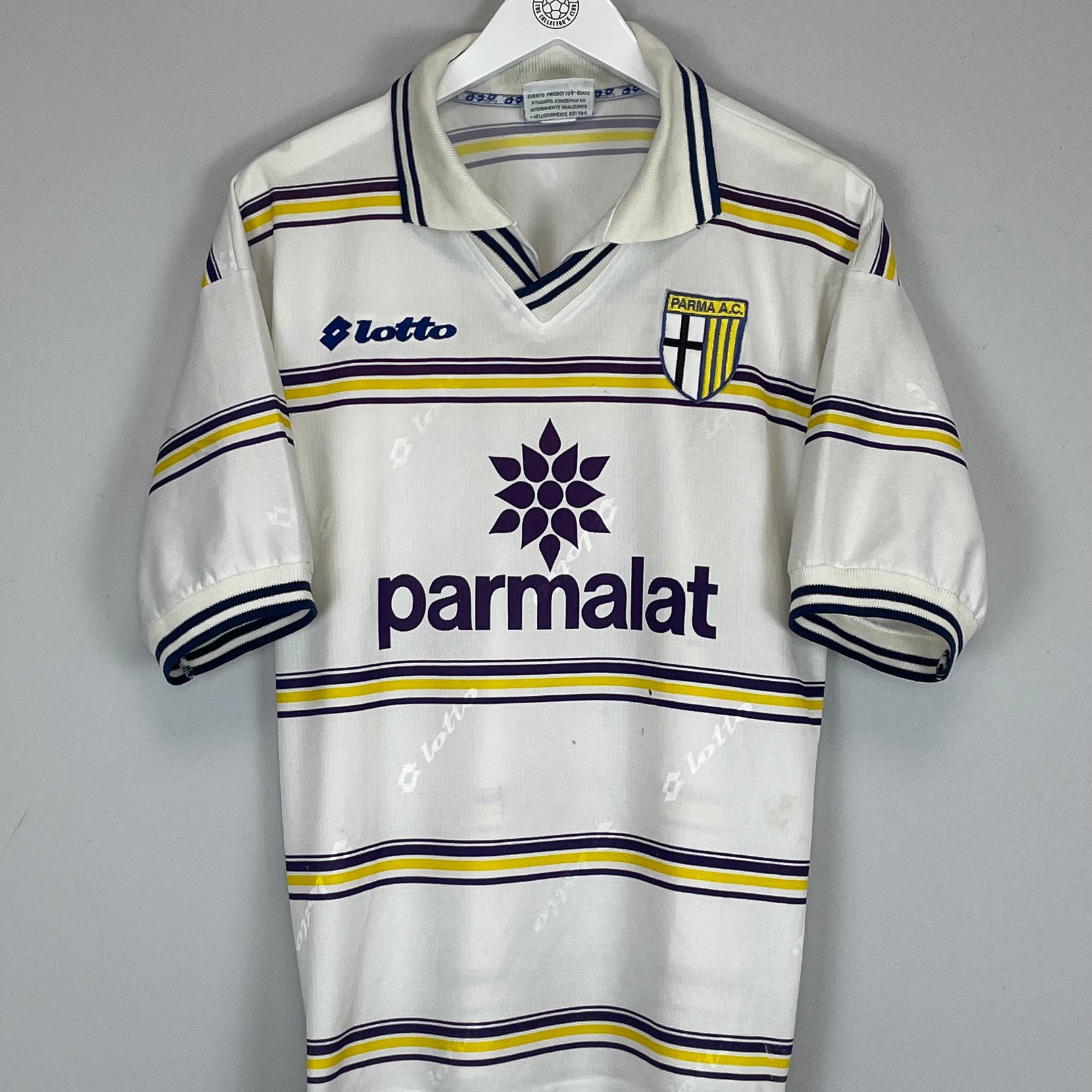 Shop 1998/99 PARMA AWAY SHIRT (M) LOTTO, classic football shirts, vintage football shirts & retro soccer jerseys at Cult Kits