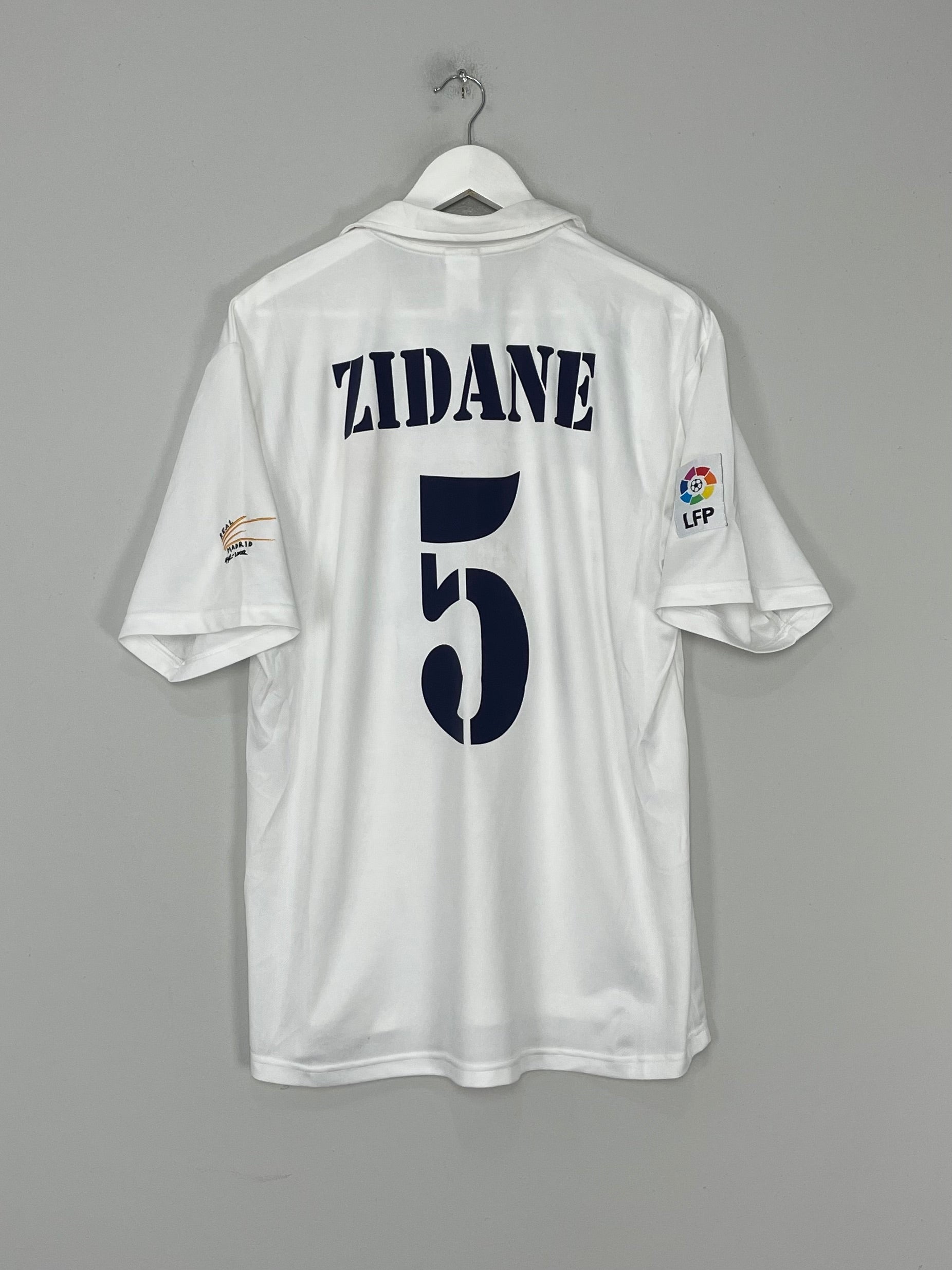 Shop 2002/03 REAL MADRID ZIDANE #5 *CENTENARY* HOME SHIRT (L) ADIDAS, classic football shirts, vintage football shirts & retro soccer jerseys at Cult Kits