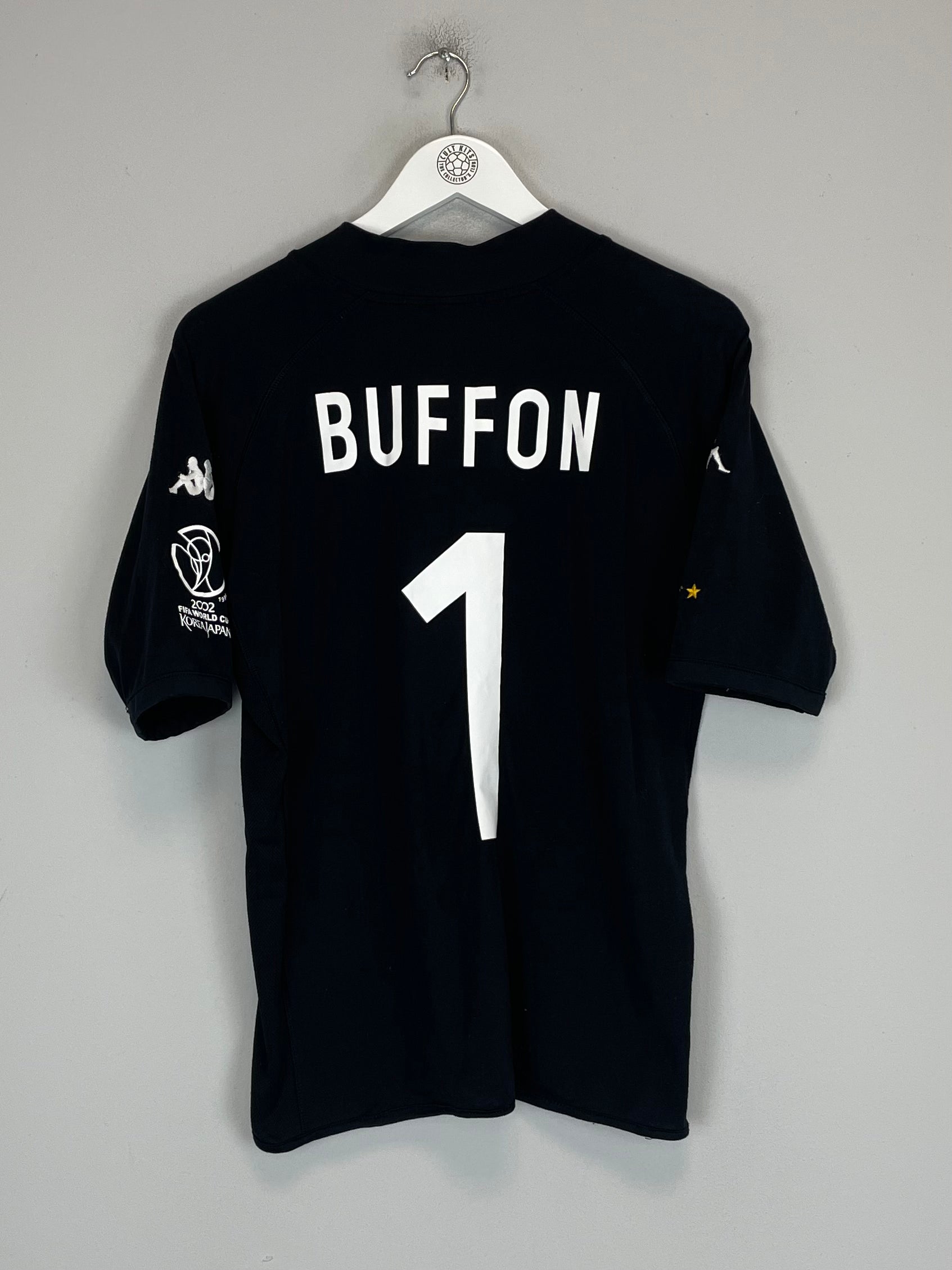 Shop 2002/03 ITALY BUFFON #1 GK SHIRT (M) KAPPA, classic football shirts, vintage football shirts & retro soccer jerseys at Cult Kits