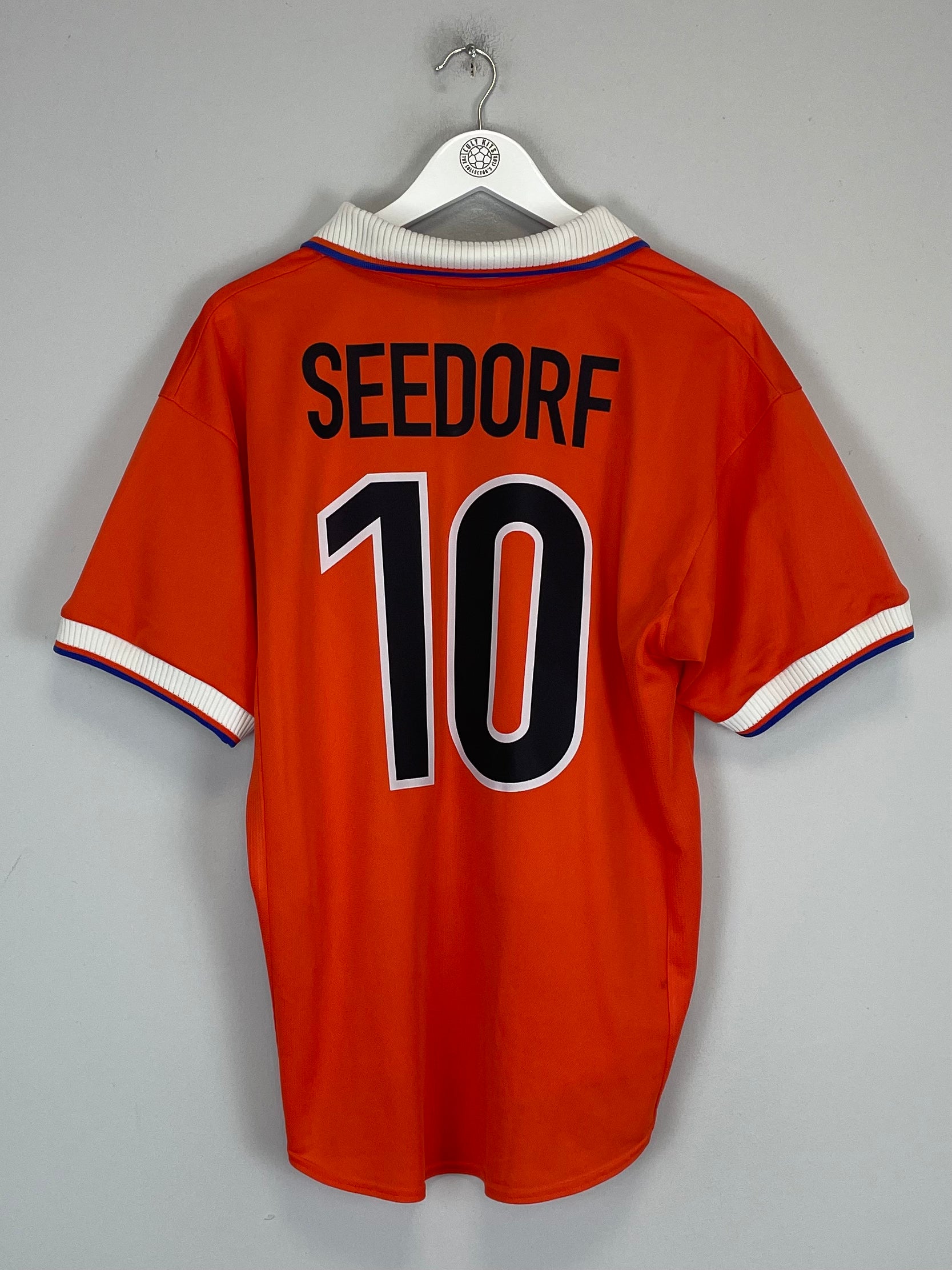 Shop 1997/98 NETHERLANDS SEEDORF HOME SHIRT (L) NIKE, classic football shirts, vintage football shirts & retro soccer jerseys at Cult Kits
