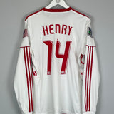 Shop 2010/11 NEW YORK RED BULLS HENRY #14 *PLAYER ISSUE* L/S HOME SHIRT (L) ADIDAS, classic football shirts, vintage football shirts & retro soccer jerseys at Cult Kits