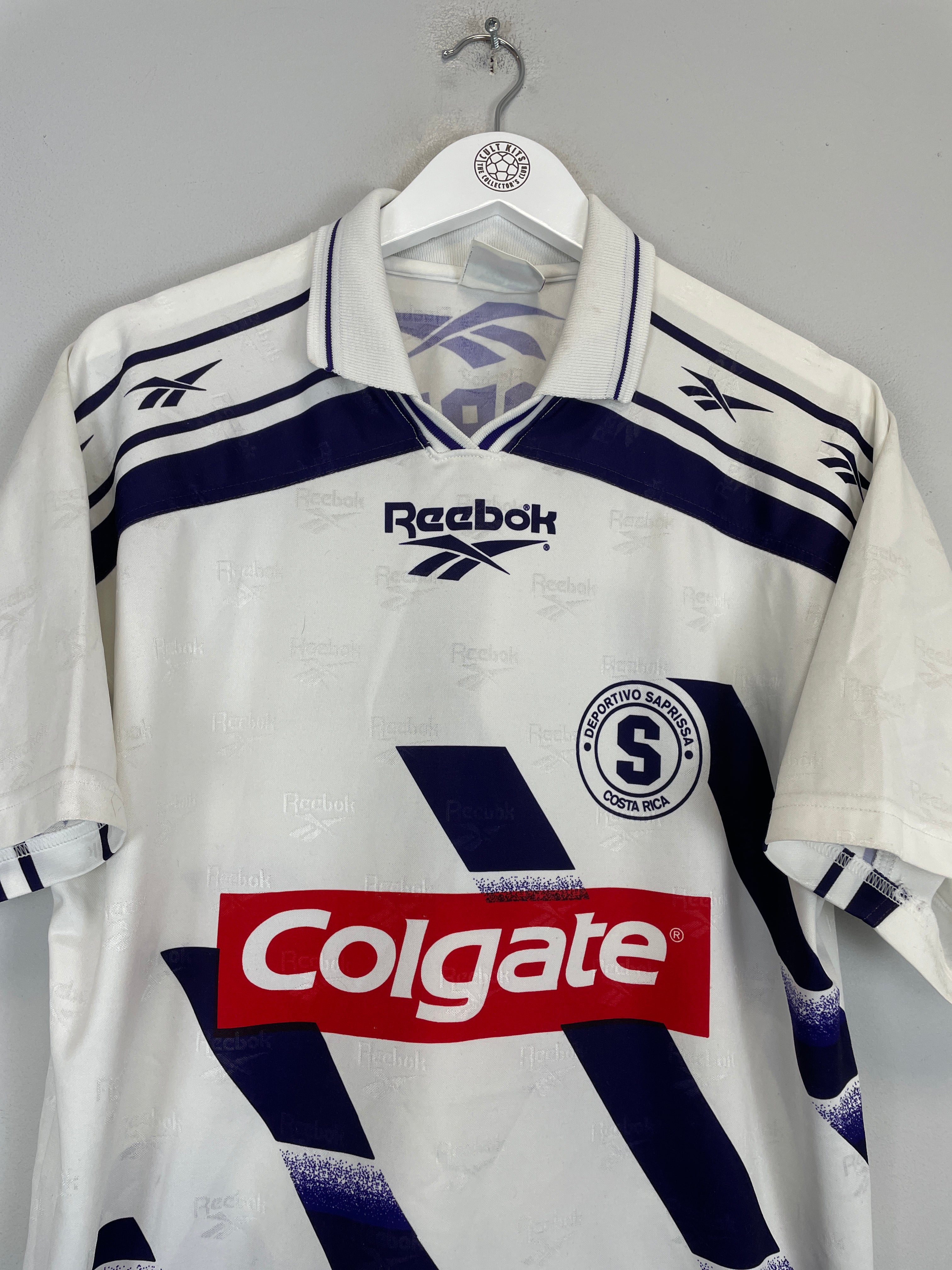 Shop 1997/98 DEPORTIVO SAPRISSA AWAY SHIRT (L) REEBOK, classic football shirts, vintage football shirts & retro soccer jerseys at Cult Kits