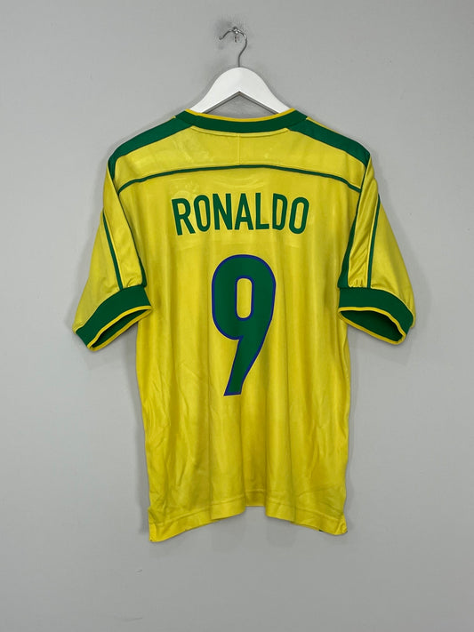 1998/00 BRAZIL RONALDO #9 HOME SHIRT (M) NIKE