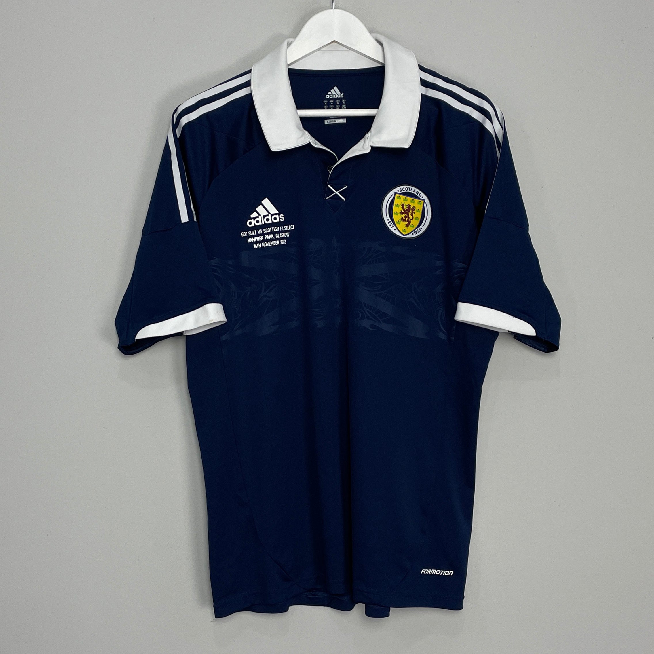 Shop 2011/13 SCOTLAND #16 *SCOTTISH FA SELECT* HOME SHIRT (XL) ADIDAS, classic football shirts, vintage football shirts & retro soccer jerseys at Cult Kits