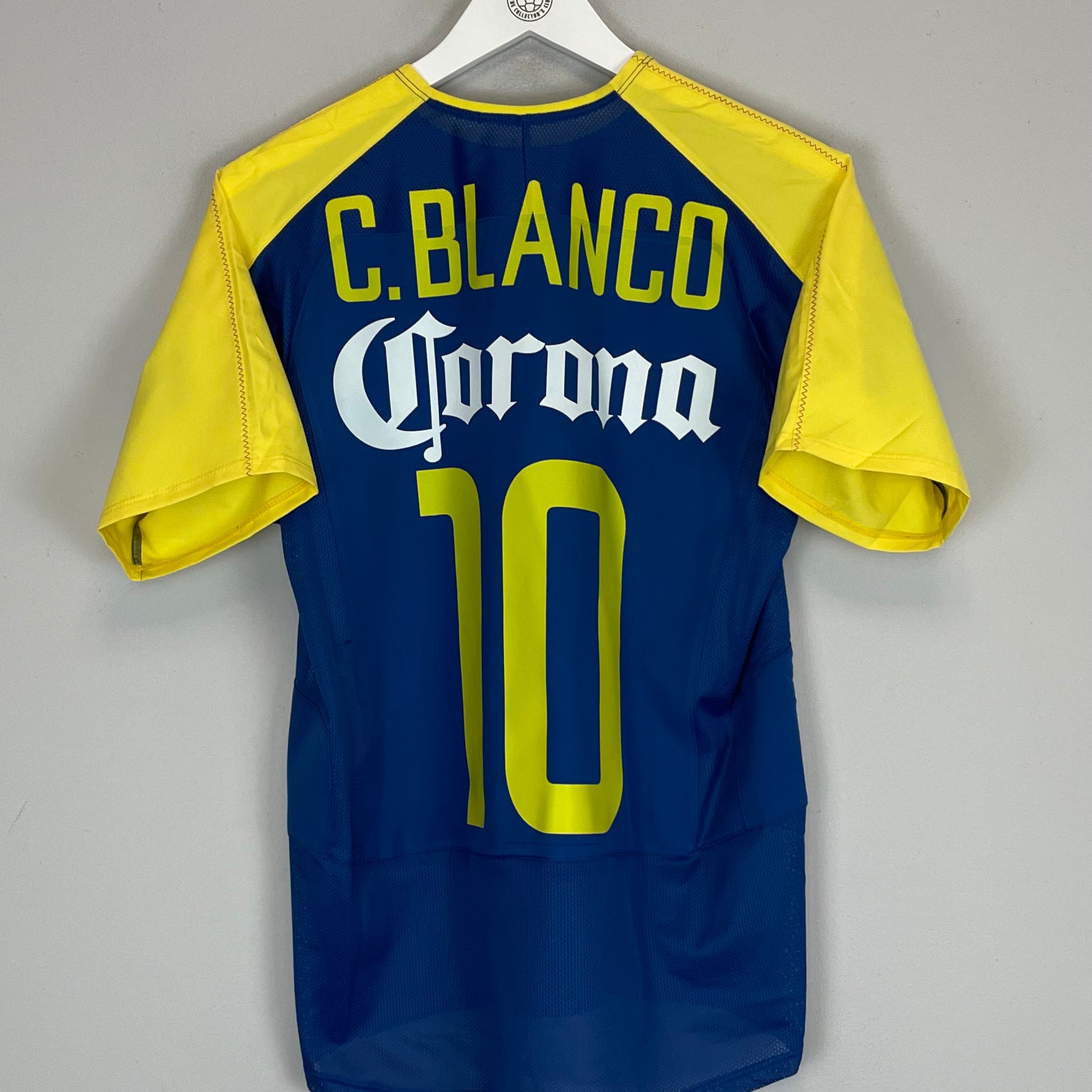 Shop 2004/05 CLUB AMERICA C.BLANCO #10 AWAY SHIRT (M) NIKE, classic football shirts, vintage football shirts & retro soccer jerseys at Cult Kits