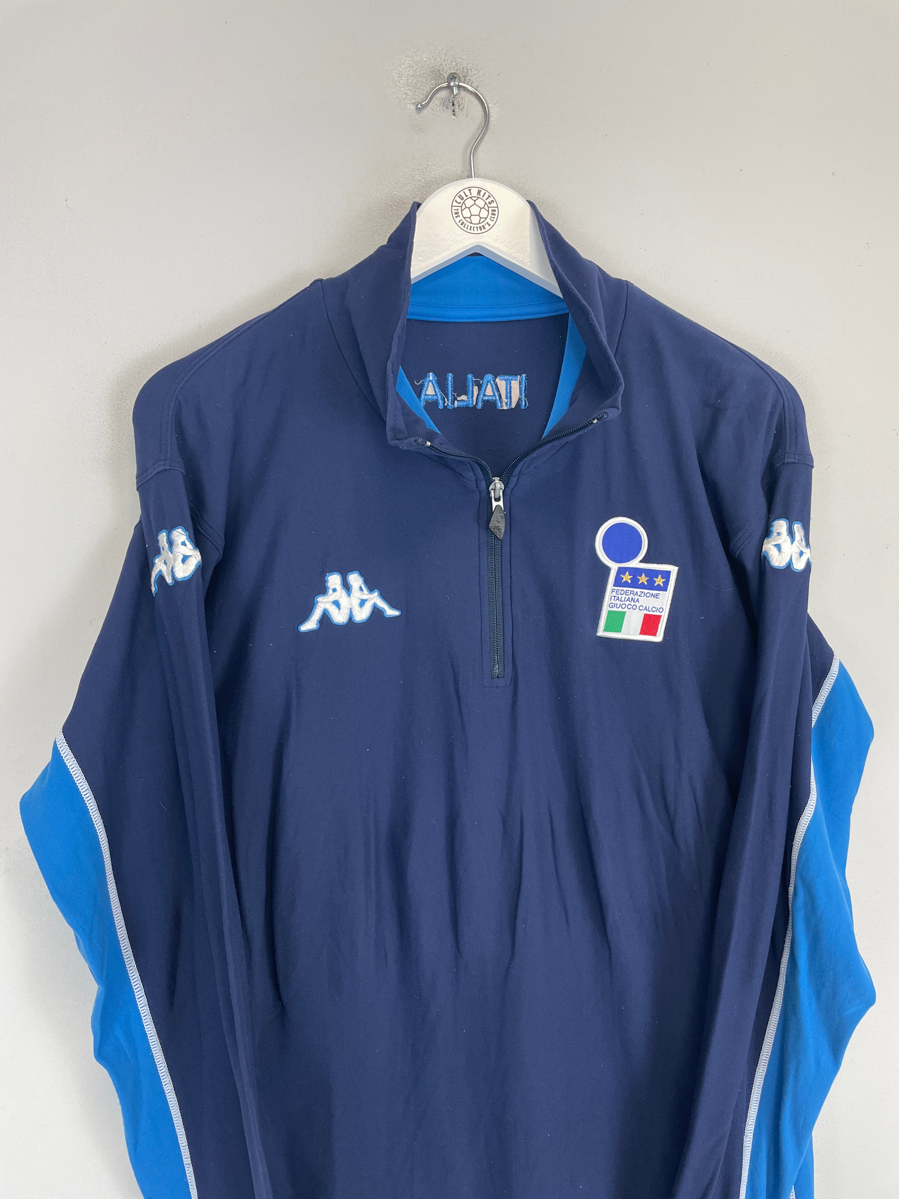 Shop 2002 ITALY 1/4 ZIP JACKET (L) KAPPA, classic football shirts, vintage football shirts & retro soccer jerseys at Cult Kits