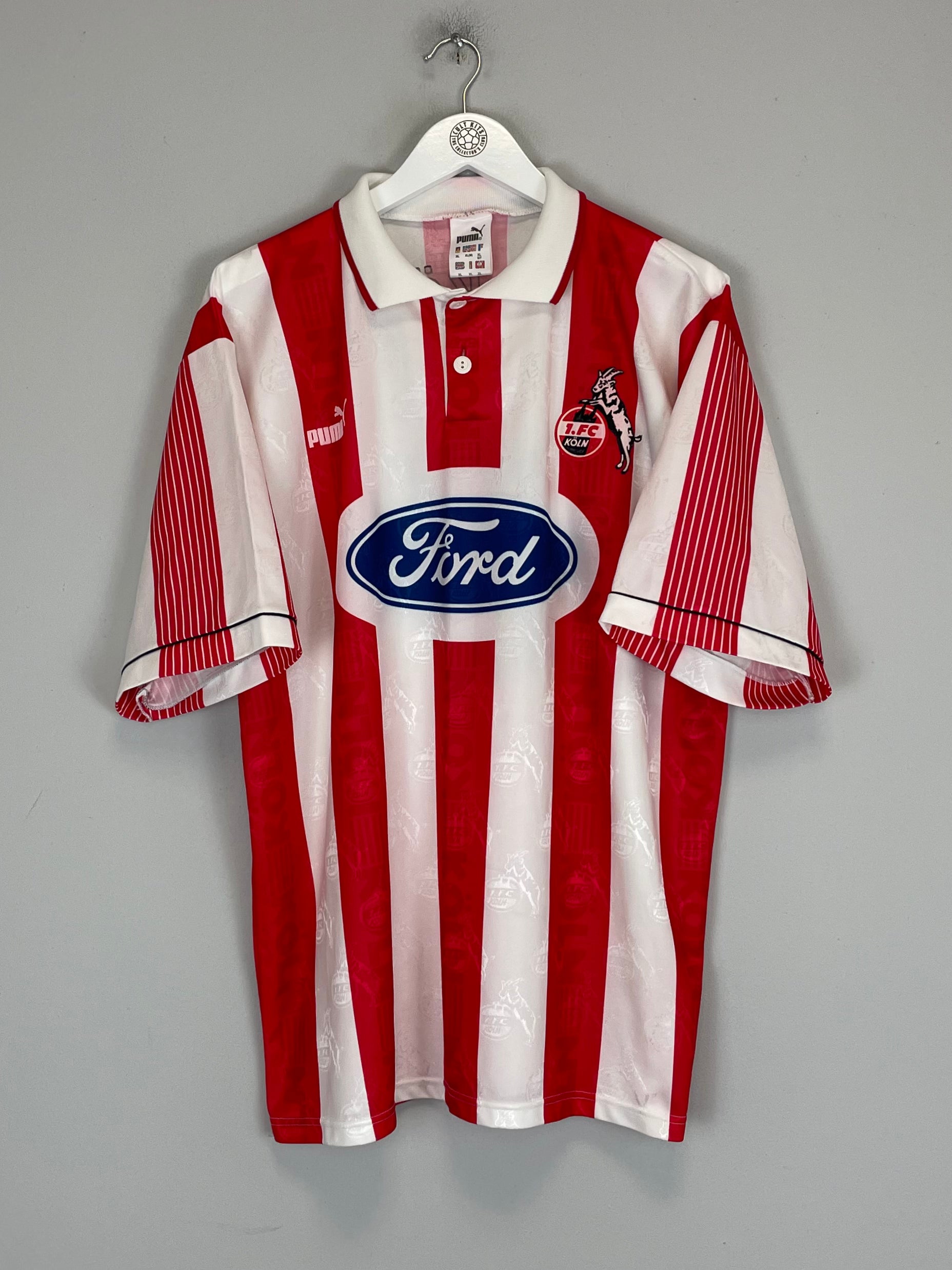Shop 1995/96 FC KOLN #3 HOME SHIRT (XL) PUMA, classic football shirts, vintage football shirts & retro soccer jerseys at Cult Kits