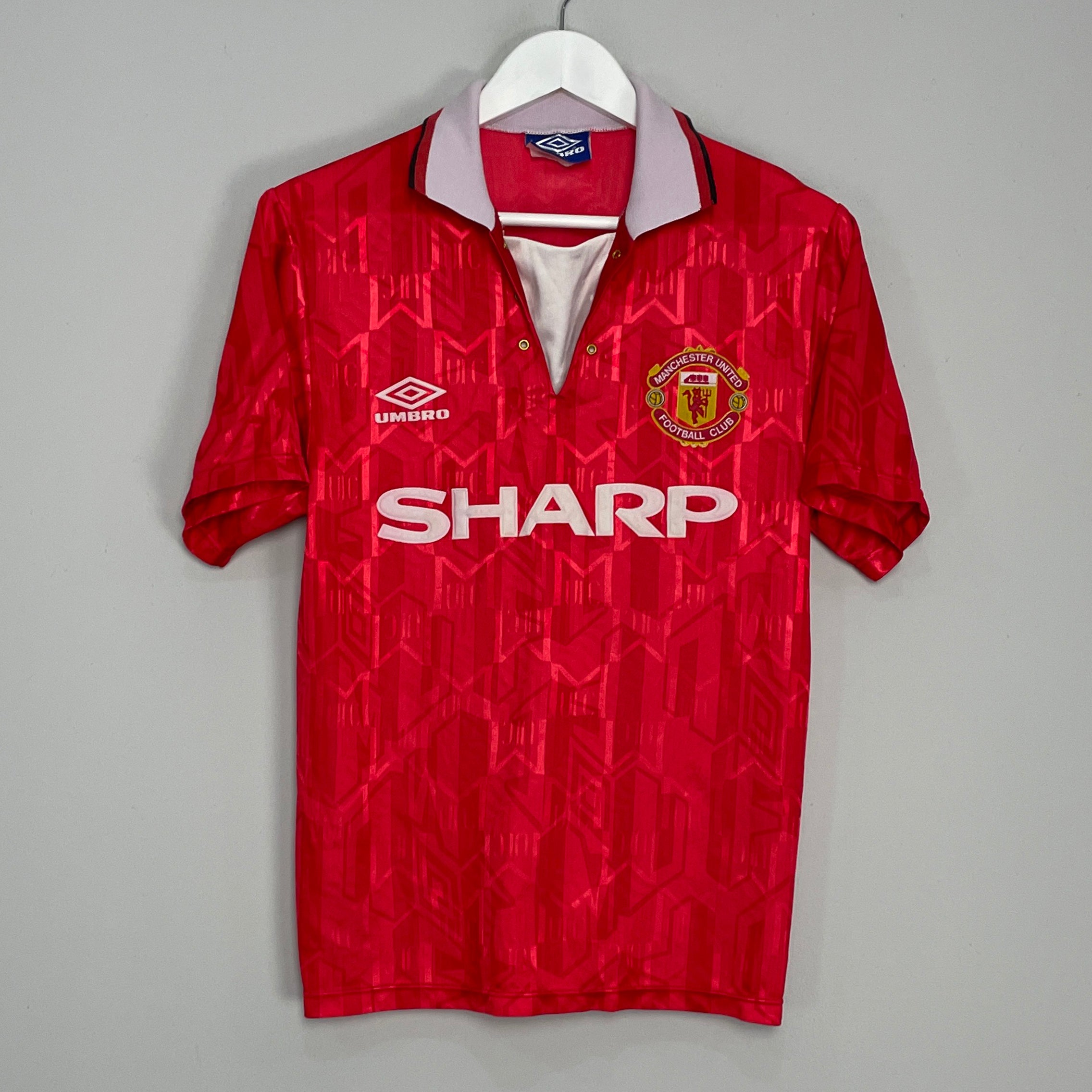 Shop 1992/94 MANCHESTER UNITED HOME SHIRT (S) UMBRO, classic football shirts, vintage football shirts & retro soccer jerseys at Cult Kits