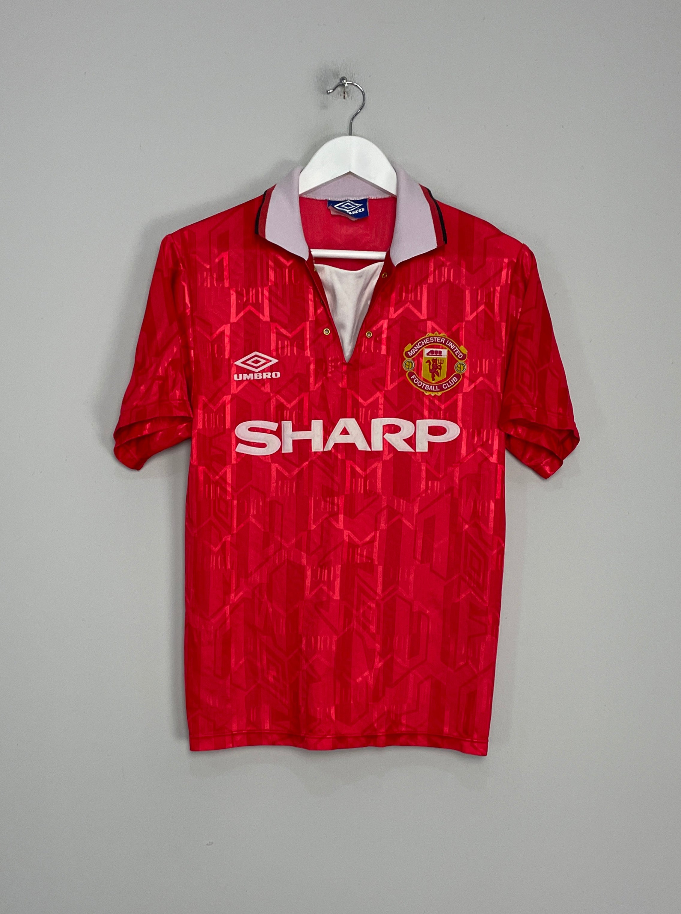 Shop 1992/94 MANCHESTER UNITED HOME SHIRT (S) UMBRO, classic football shirts, vintage football shirts & retro soccer jerseys at Cult Kits