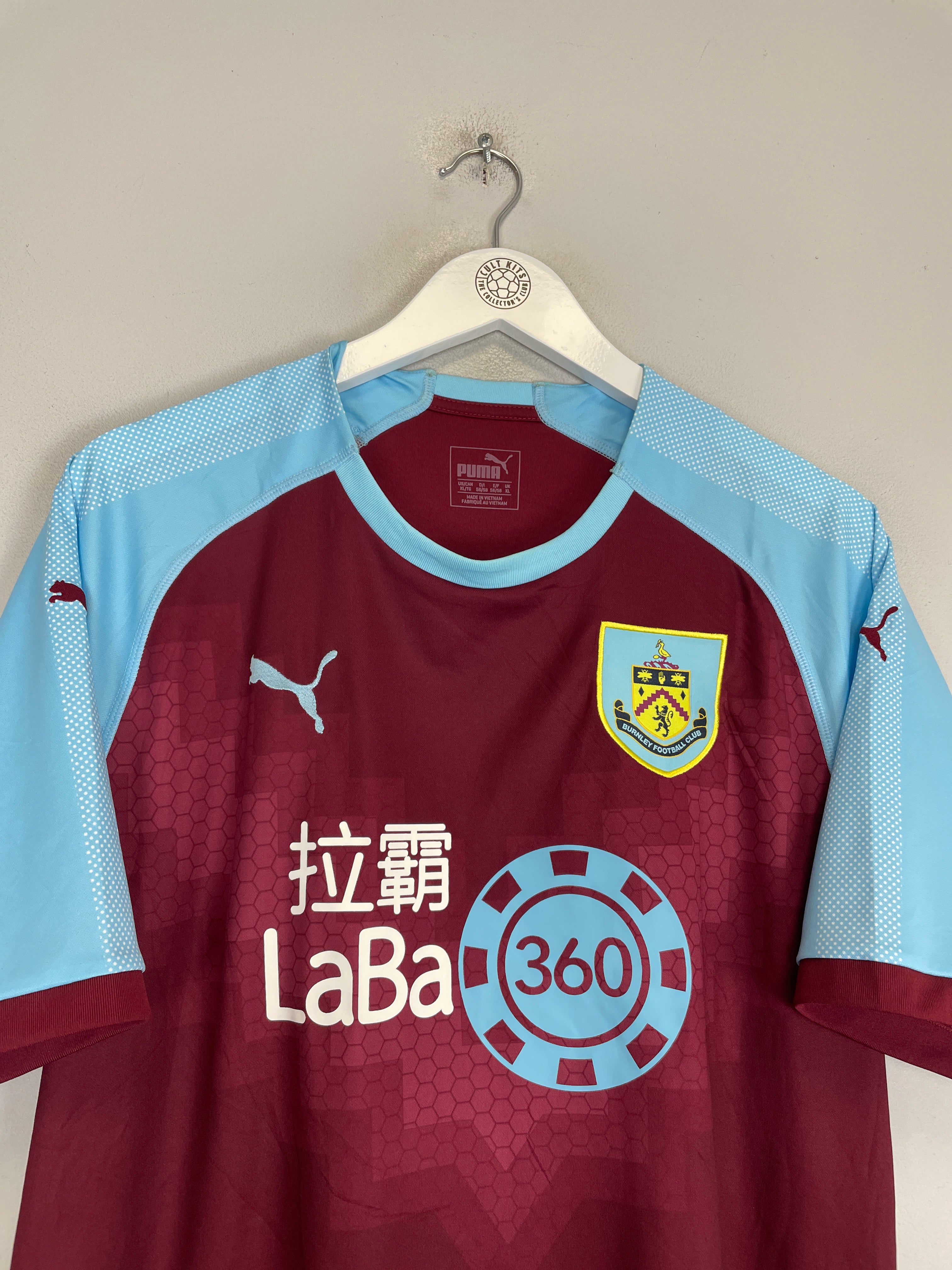 Shop 2018/19 BURNLEY CHAMBERS #3 HOME SHIRT (XL) PUMA, classic football shirts, vintage football shirts & retro soccer jerseys at Cult Kits