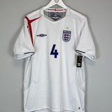 2005/07 ENGLAND GERRARD #4 *BNWT* HOME SHIRT (L) UMBRO