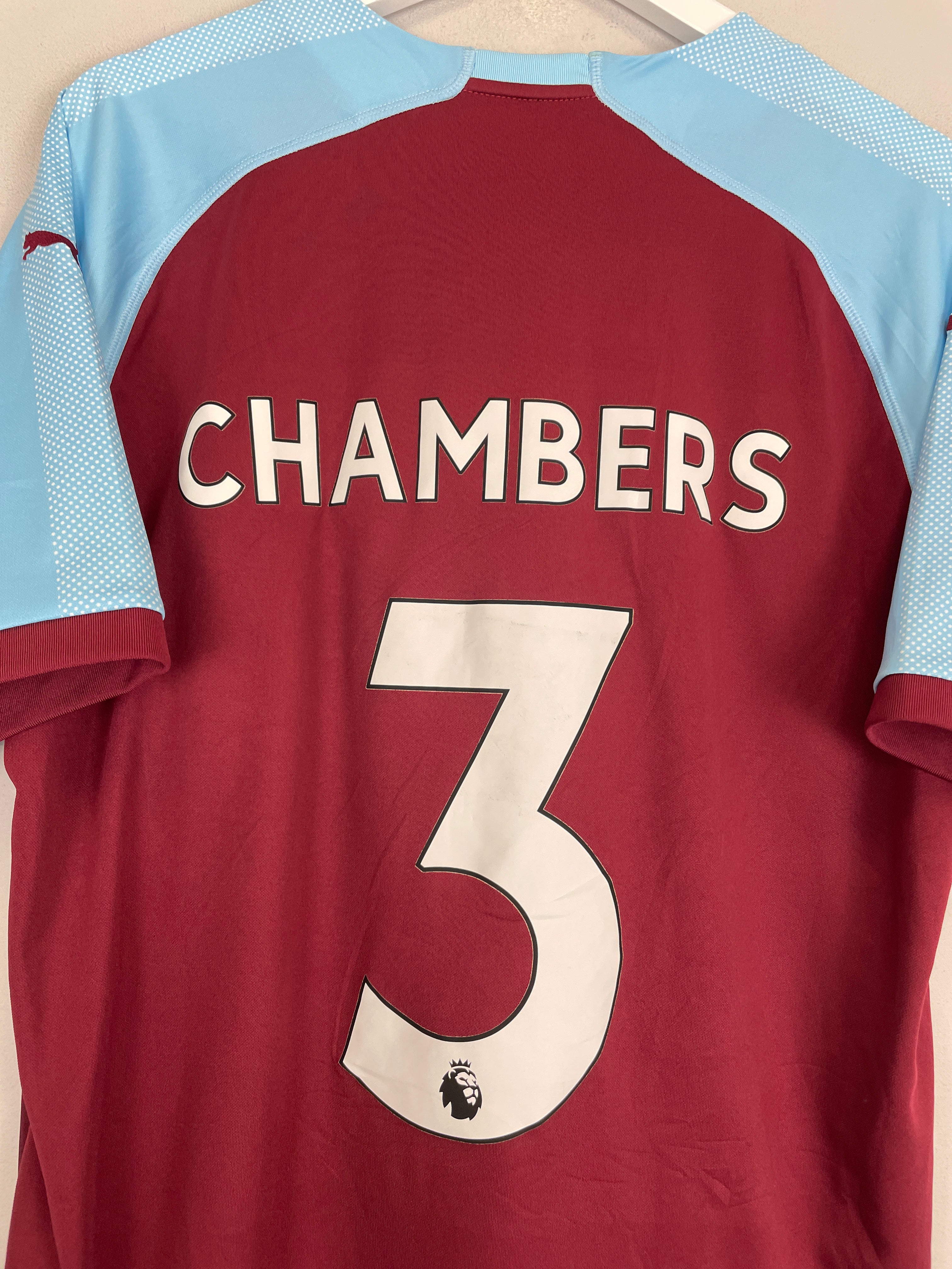 Shop 2018/19 BURNLEY CHAMBERS #3 HOME SHIRT (XL) PUMA, classic football shirts, vintage football shirts & retro soccer jerseys at Cult Kits