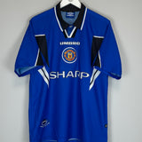 1996/98 MANCHESTER UNITED BECKHAM #10 AWAY SHIRT (L) UMBRO