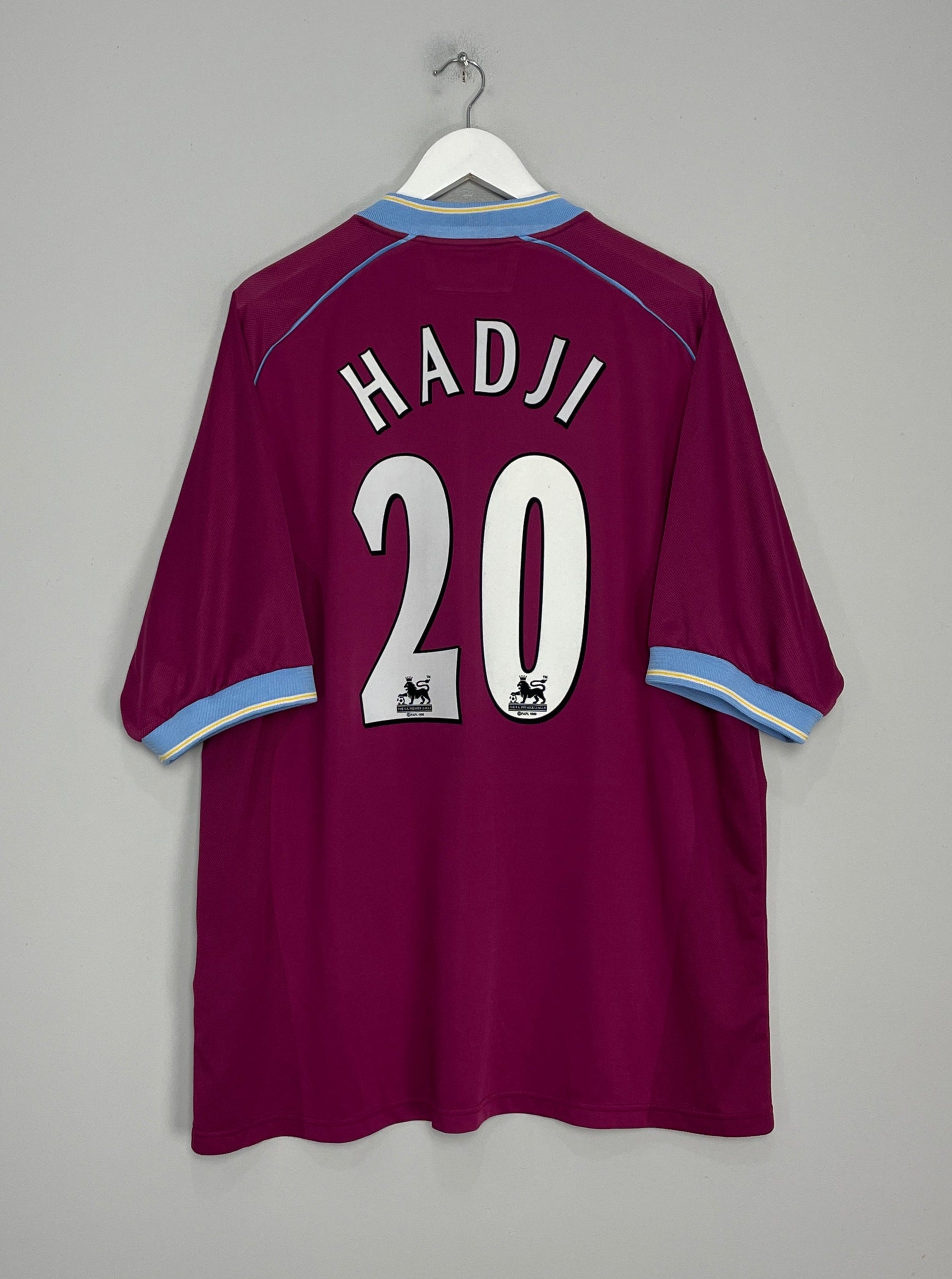 2001/02 ASTON VILLA HADJI #21 HOME SHIRT (XXL) DIADORA