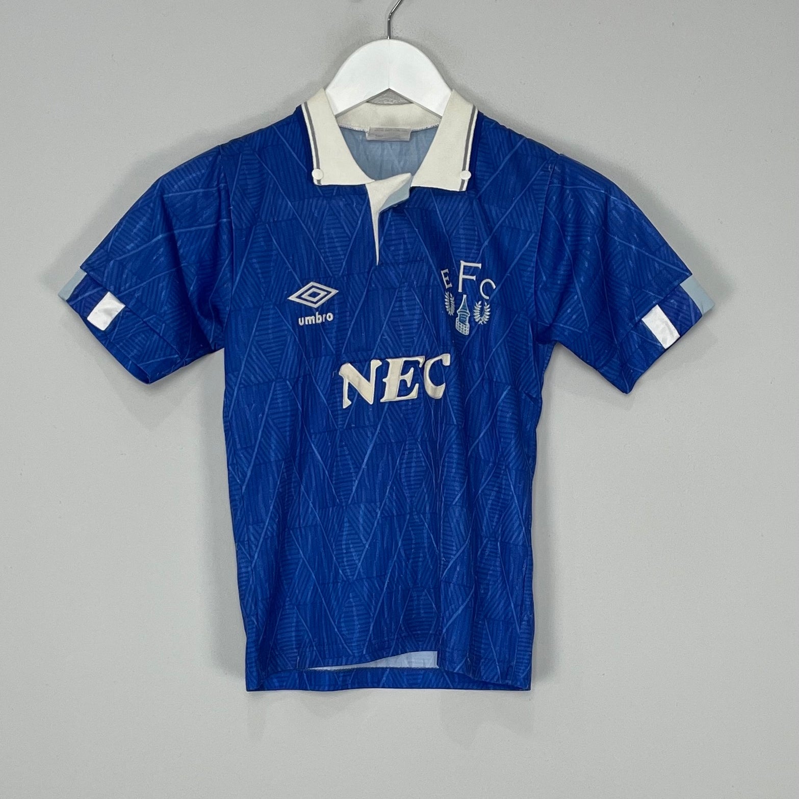 Shop 1988/91 EVERTON HOME SHIRT (S.KIDS) UMBRO, classic football shirts, vintage football shirts & retro soccer jerseys at Cult Kits