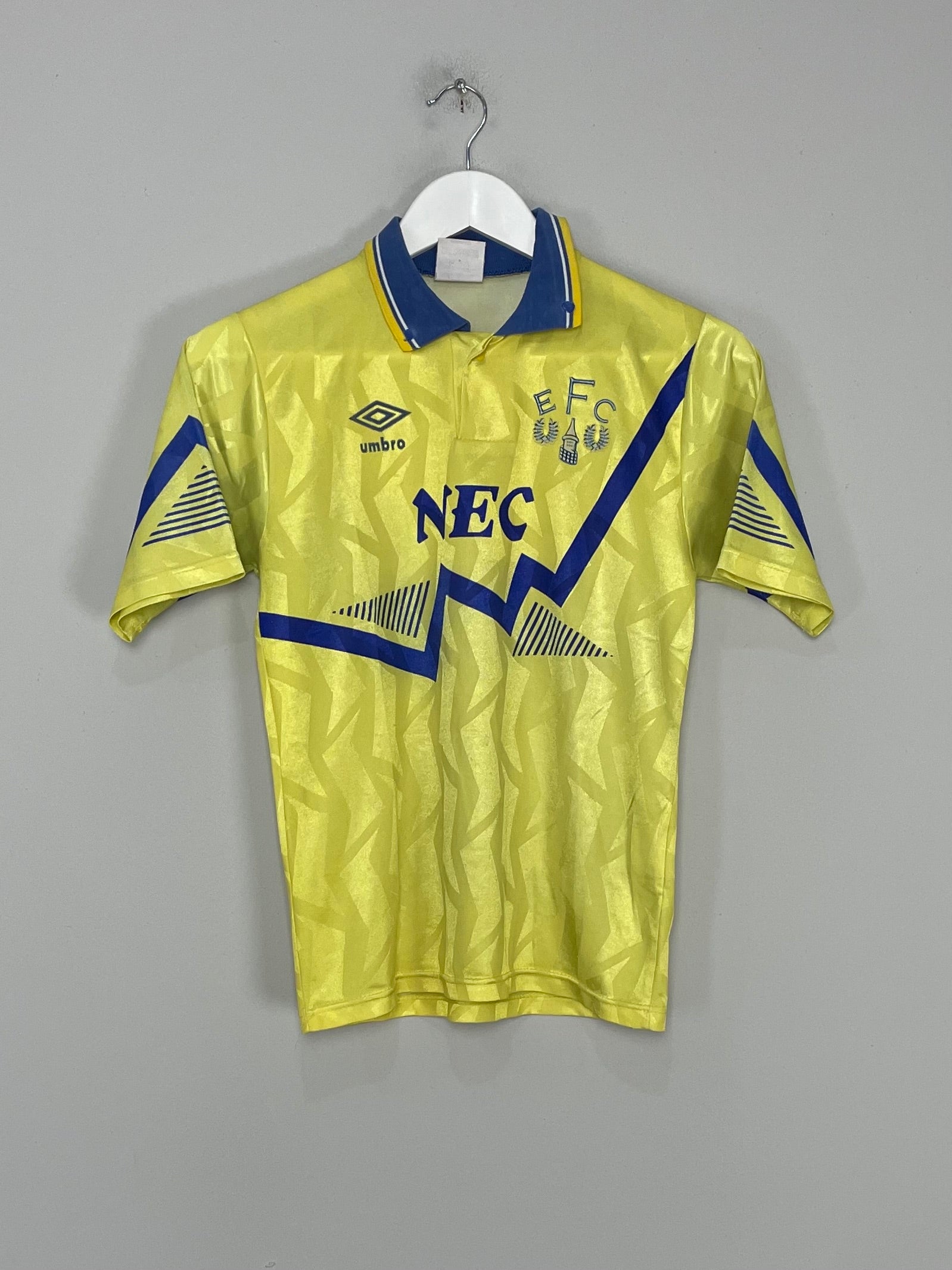 Shop 1990/92 EVERTON AWAY SHIRT (L.KIDS) UMBRO, classic football shirts, vintage football shirts & retro soccer jerseys at Cult Kits