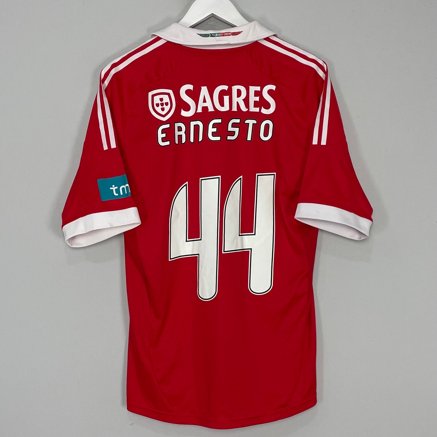 Shop 2012/13 BENFICA ERNESTO #44 *PLAYER ISSUE* SIGNED HOME SHIRT (L) ADIDAS, classic football shirts, vintage football shirts & retro soccer jerseys at Cult Kits