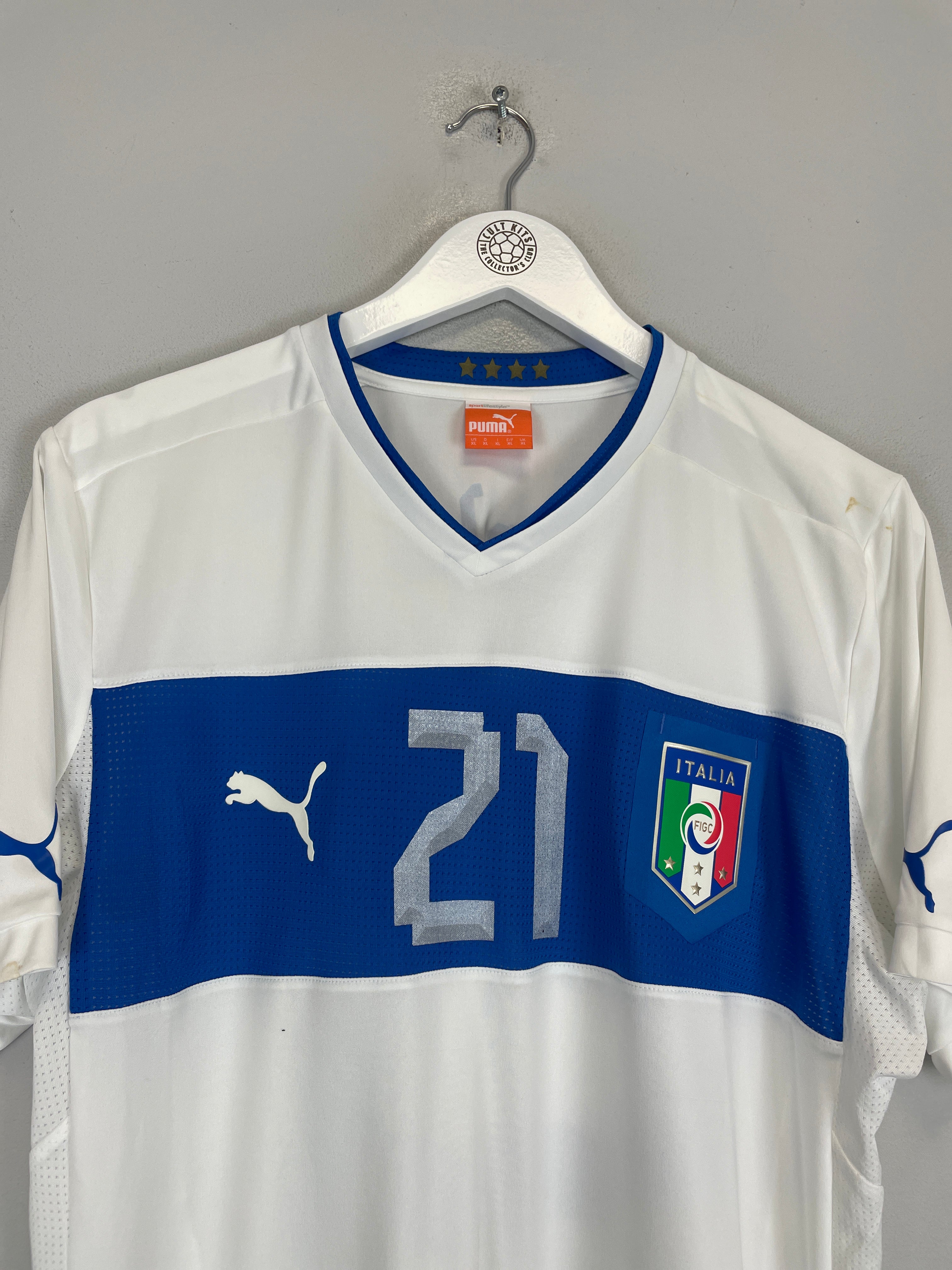 Shop 2012/13 ITALY PIRLO #21 AWAY SHIRT (XL) PUMA, classic football shirts, vintage football shirts & retro soccer jerseys at Cult Kits