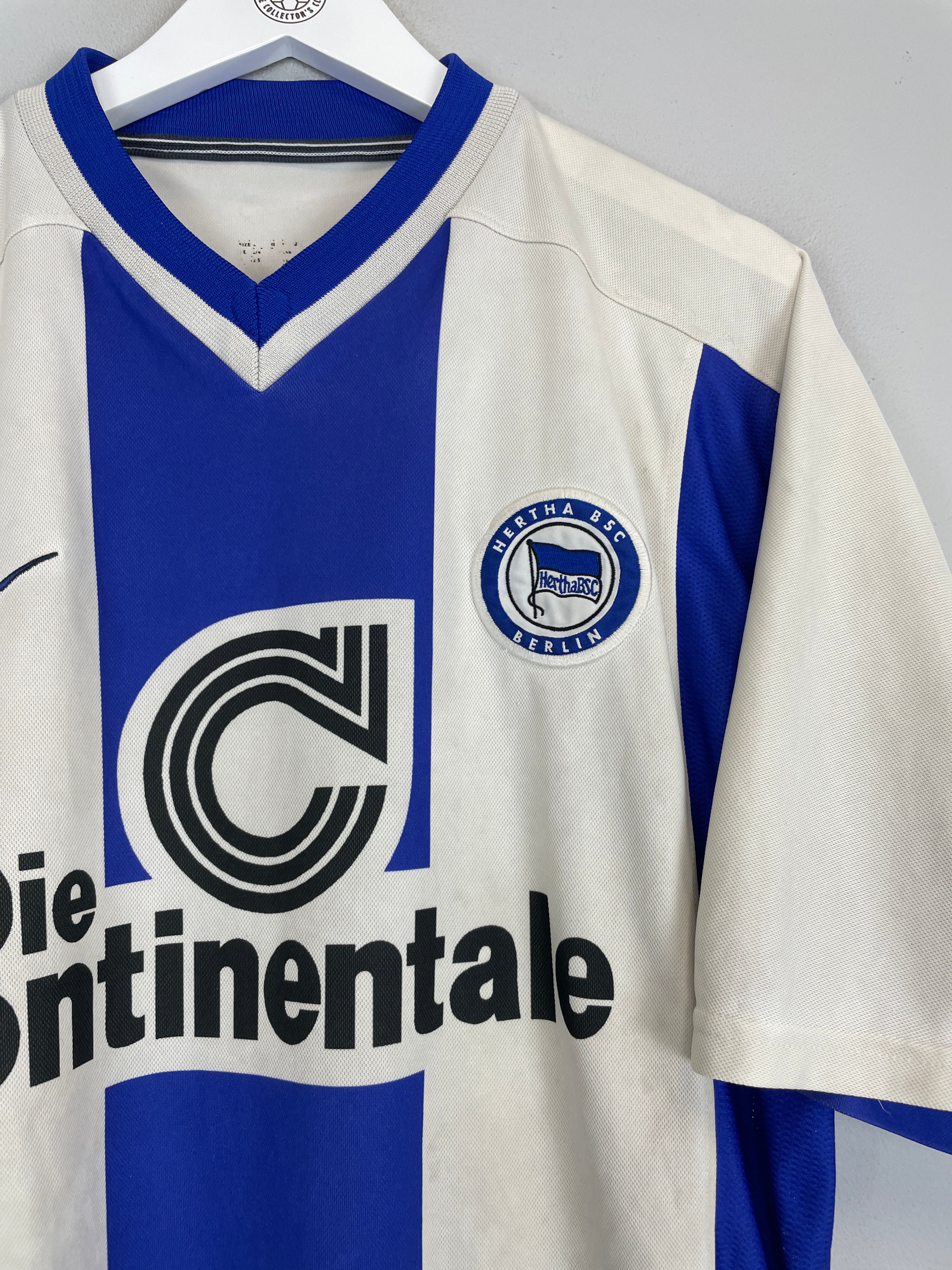 Shop 1999/00 HERTHA BERLIN HOME SHIRT (L) NIKE, classic football shirts, vintage football shirts & retro soccer jerseys at Cult Kits