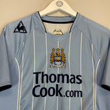 2007/08 MANCHESTER CITY JOHNSON #6 HOME SHIRT (M) LE COQ