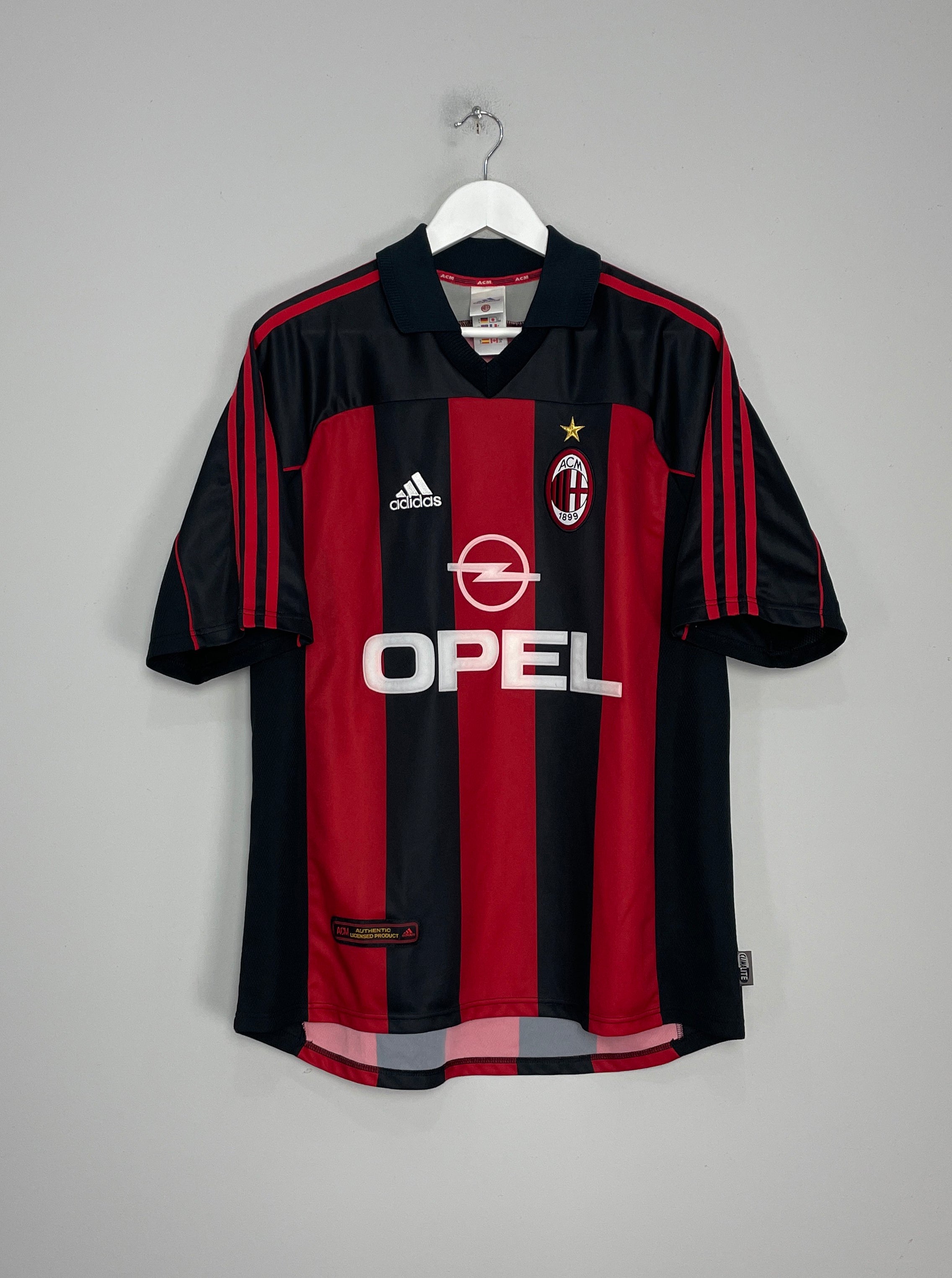 Shop 2000/02 AC MILAN SHEVCHENKO #7 HOME SHIRT (L) ADIDAS, classic football shirts, vintage football shirts & retro soccer jerseys at Cult Kits