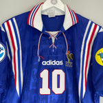 Shop 1996/98 FRANCE ZIDANE #10 *MINT* HOME SHIRT (L) ADIDAS, classic football shirts, vintage football shirts & retro soccer jerseys at Cult Kits