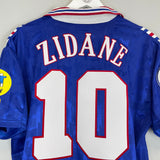 Shop 1996/98 FRANCE ZIDANE #10 *MINT* HOME SHIRT (L) ADIDAS, classic football shirts, vintage football shirts & retro soccer jerseys at Cult Kits