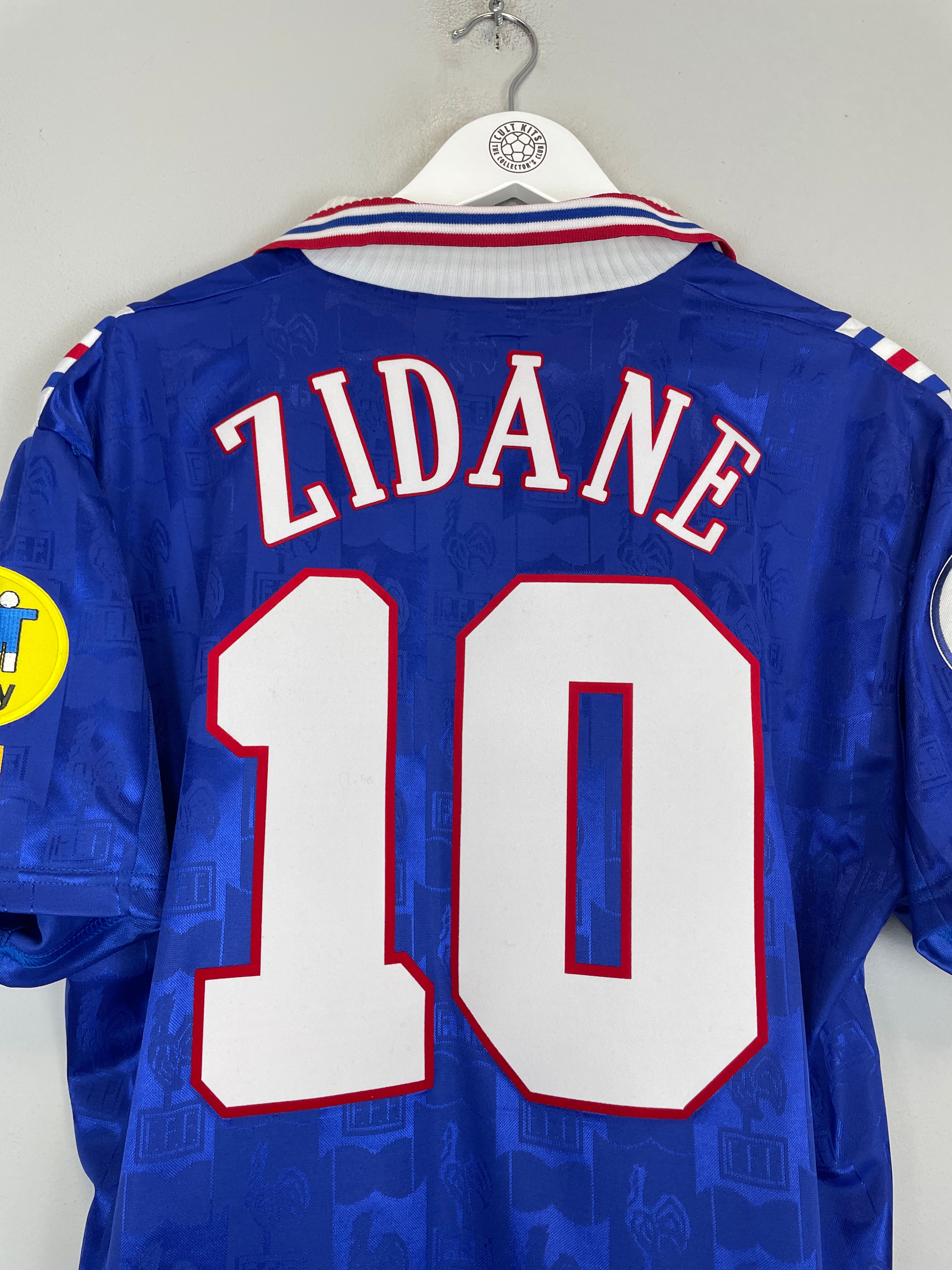 Shop 1996/98 FRANCE ZIDANE #10 *MINT* HOME SHIRT (L) ADIDAS, classic football shirts, vintage football shirts & retro soccer jerseys at Cult Kits