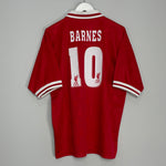 1996/98 LIVERPOOL BARNES #10 HOME SHIRT (L) REEBOK