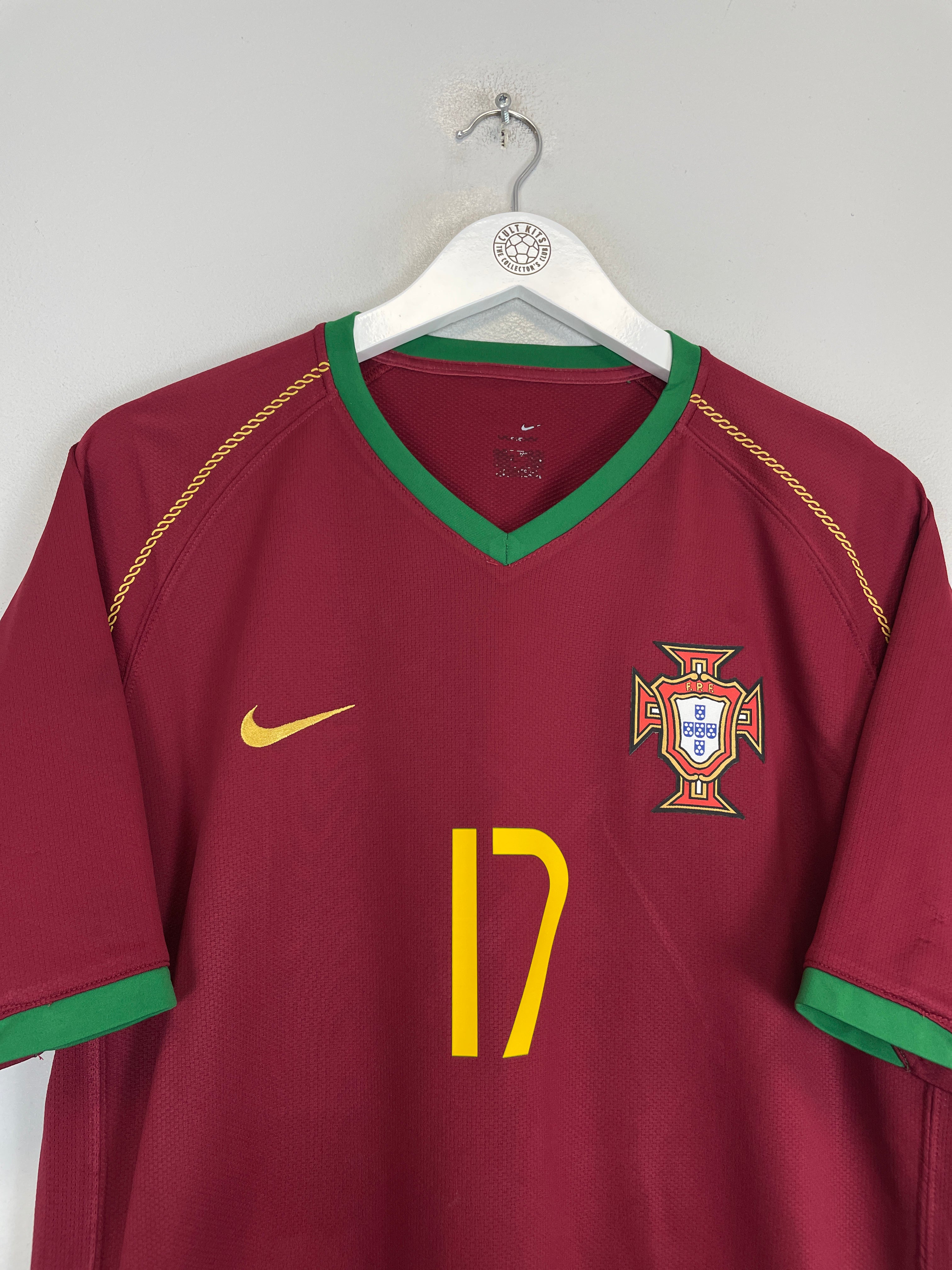 Shop 2006/07 PORTUGAL RONALDO #17 HOME SHIRT (L) NIKE, classic football shirts, vintage football shirts & retro soccer jerseys at Cult Kits