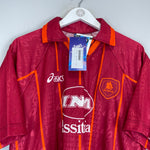 Shop 1996/97 ROMA TOTTI #17 *BNWT* HOME SHIRT (XL) ASICS, classic football shirts, vintage football shirts & retro soccer jerseys at Cult Kits
